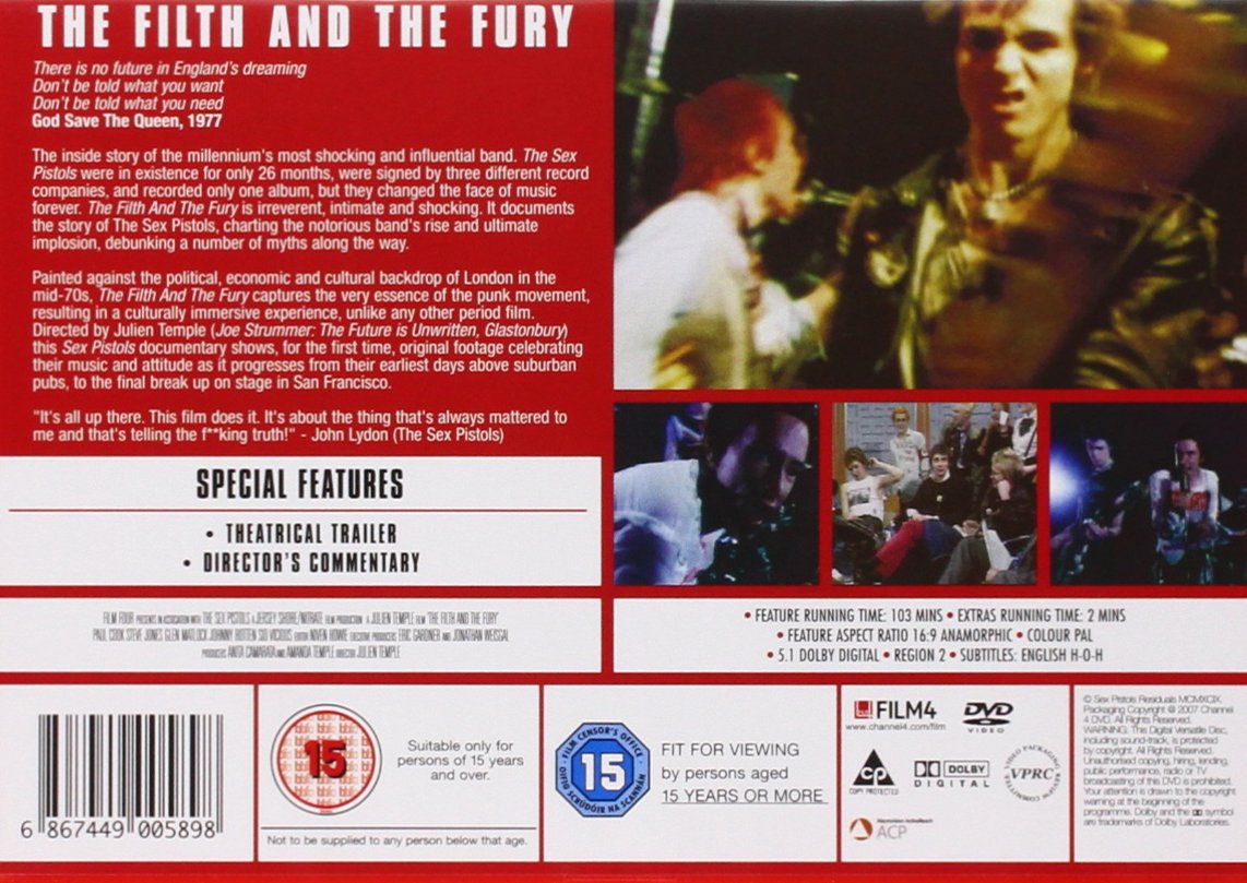 Sex Pistols Documentary DVD - The Filth and The Fury | Punk Rock Music Film | Perfect for Music Lovers & Punk History Enthusiasts