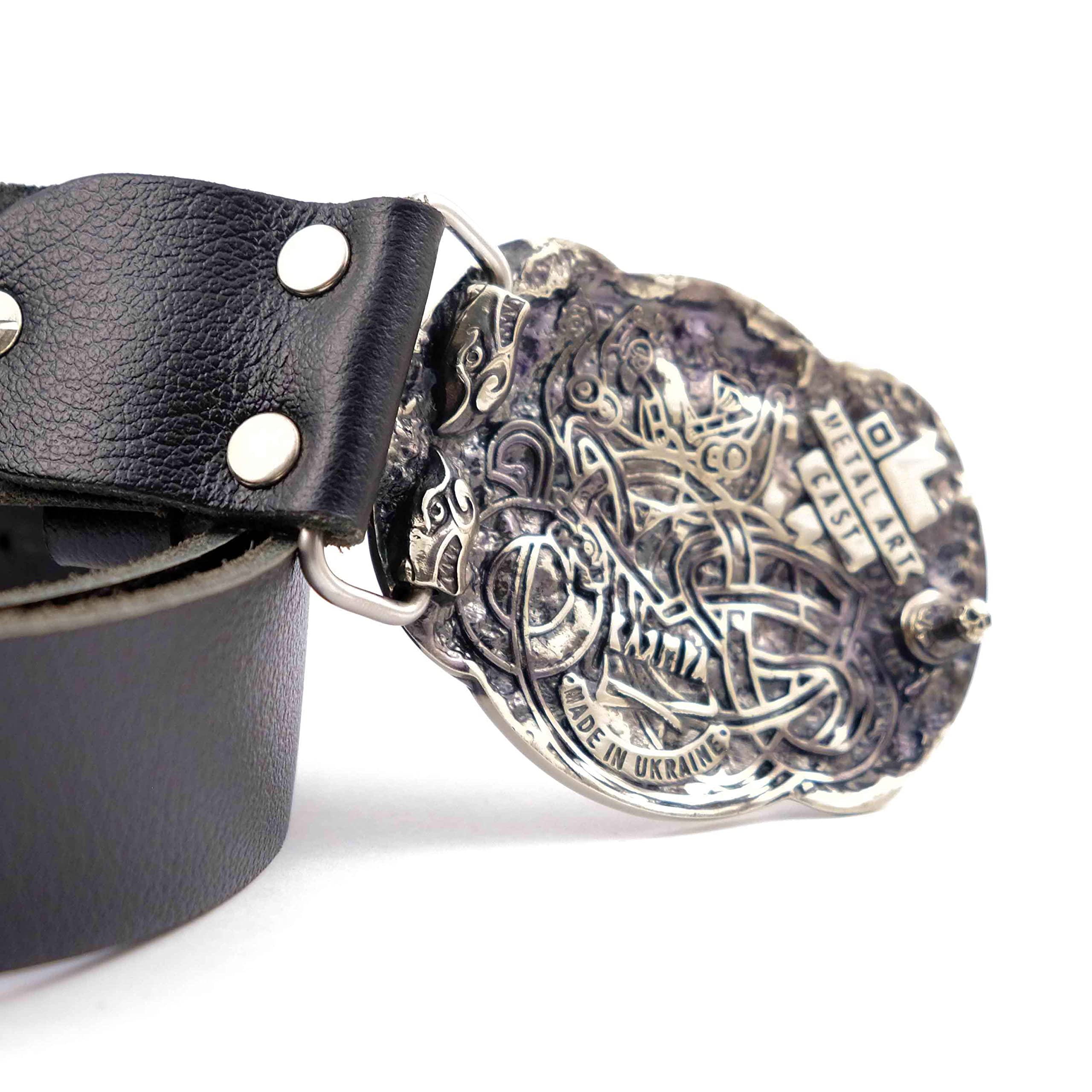 Handmade Jormungandr Belt Buckle - Solid German Silver Norse Ouroboros Dragon Design for Men & Women | Perfect for Viking Cosplay, Medieval LARP, and Gothic Fashion Accessories