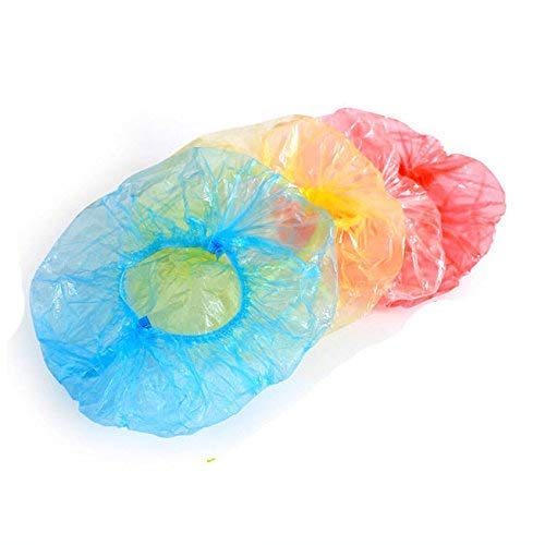 10 Pack Premium Reusable Elastic Shower Caps - Free Size Adjustable Hair Cover for Women & Men (Assorted Colors) | Waterproof Bath Accessories for Swimming, Spa & Hair Care