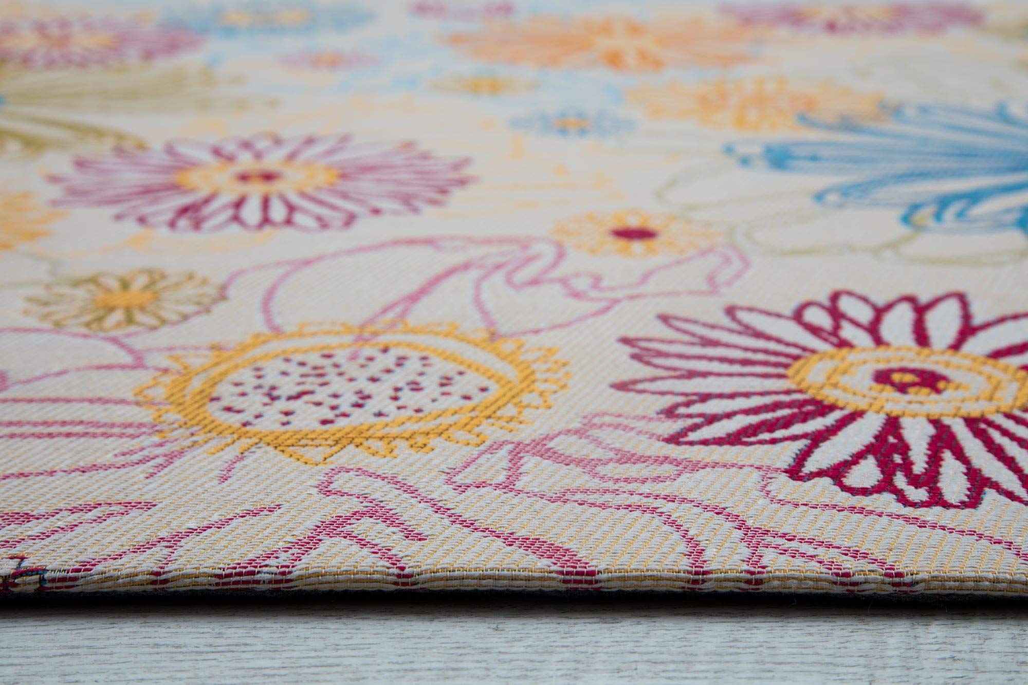 Premium Jacquard Woven Chair Mat with Anti-Slip Backing - 36