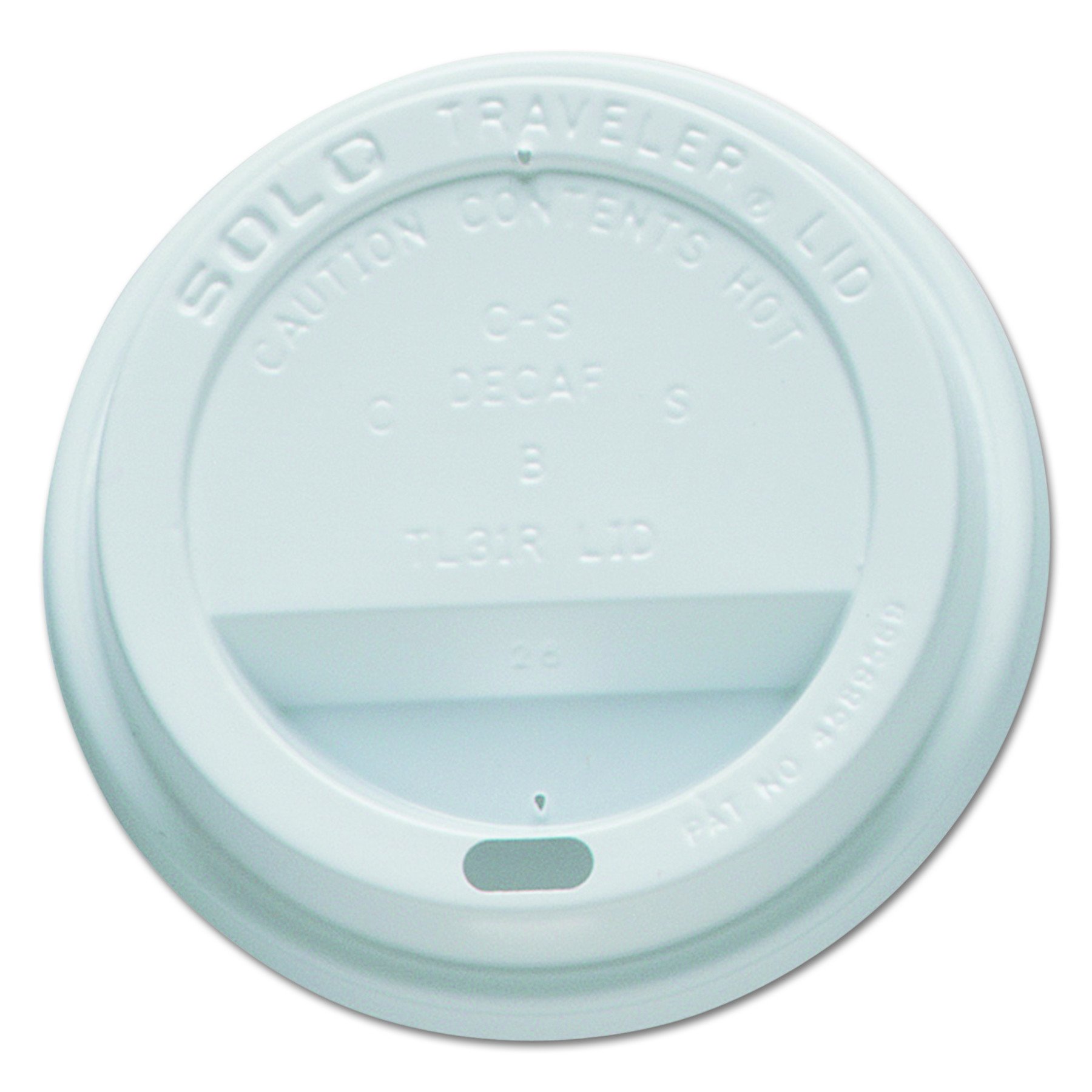 Solo TL31R2-0007 White Plastic Travel Lid for 12oz Paper Hot Cups - 1000 Count Bulk Pack - Perfect for Coffee Shops, Offices & Catering Events