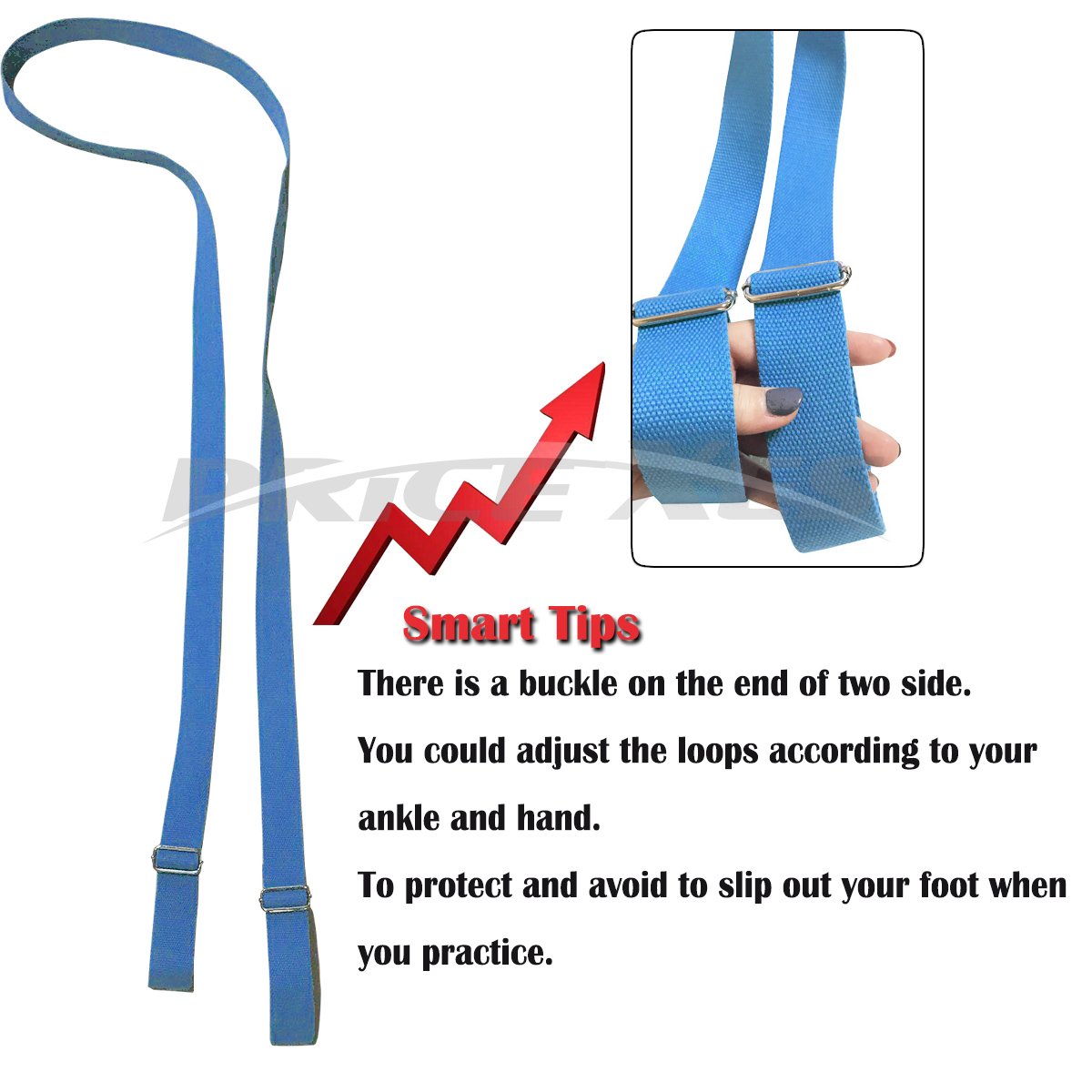 Premium Yoga Stretch Strap for Flexibility Training - Ideal for Ballet, Dance, Gymnastics & Warm Up Exercises - Perfect Home Workout Equipment - Great Gift for Friends, Kids & Family - Use for Yoga, Pilates, Physical Therapy & Fitness Training