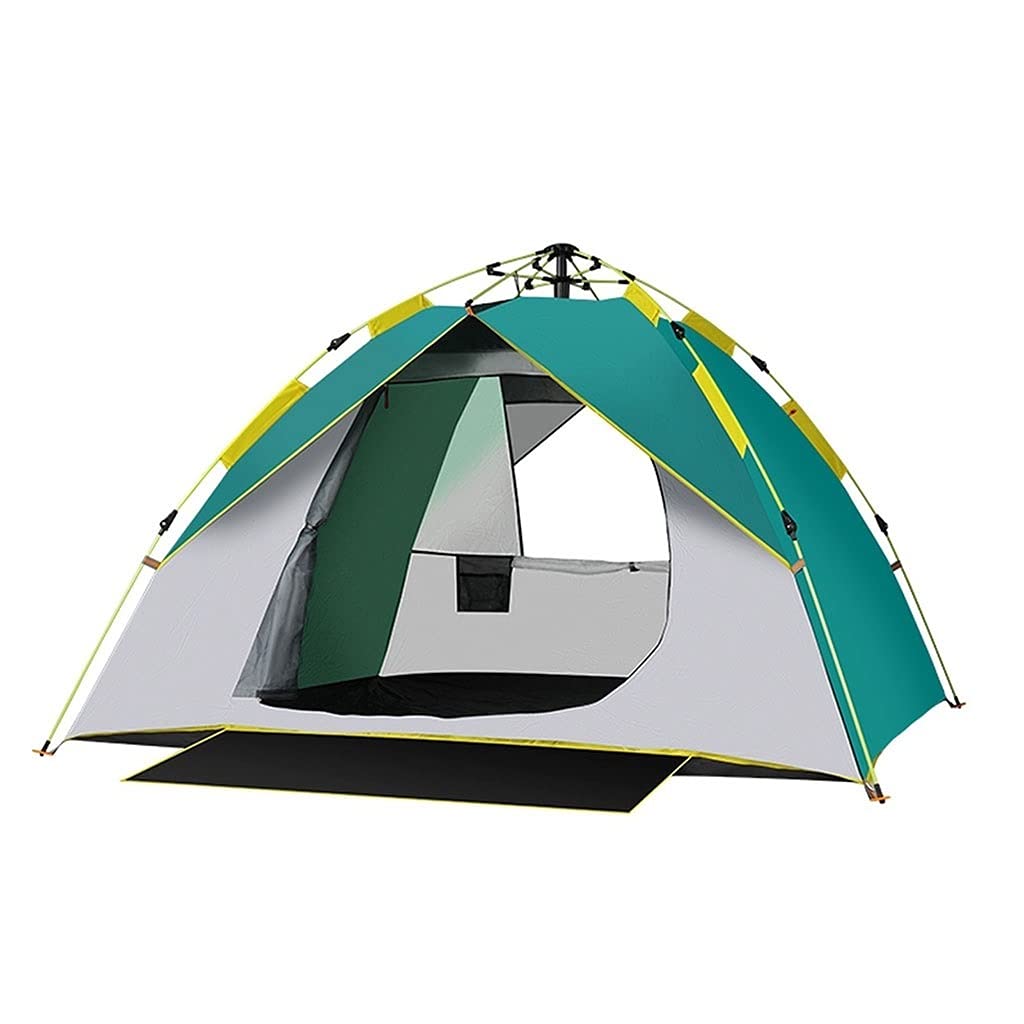 DMLZB 2-3 Person Explorer Tent - Waterproof, UV Protection, Quick Setup Camping Tent for Hiking, Beach, Glamping & Outdoor Adventures - Automatic Instant Pop Up Design - Perfect for Family Camping, Backpacking Trips & Beach Vacations (Green)