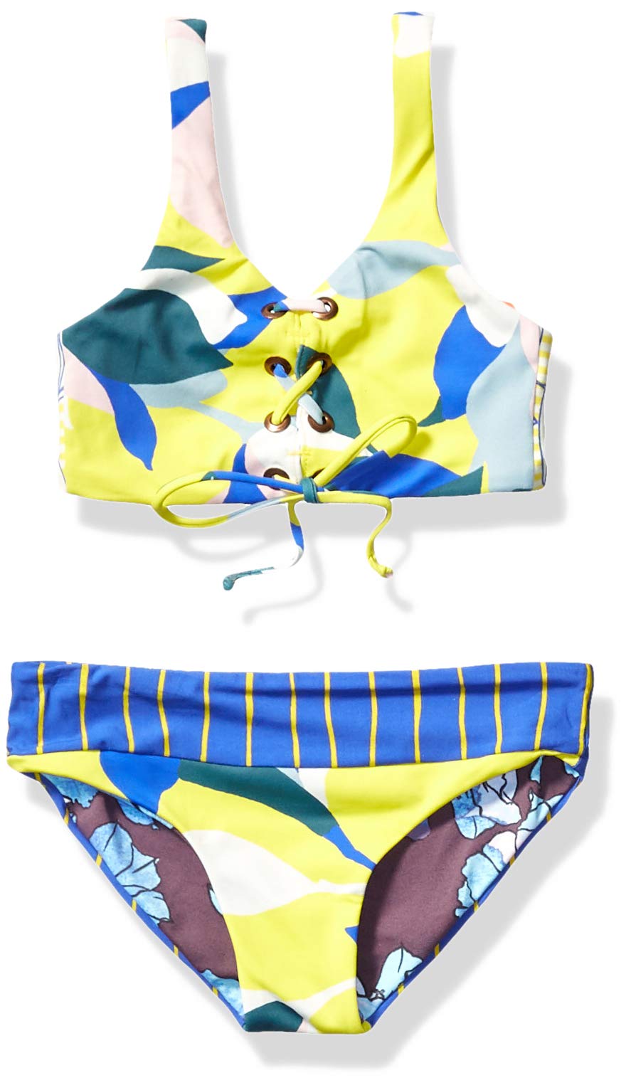 Maaji Girls' 4-Way Lace Up Bikini Swimsuit Set - Adjustable Straps, Stylish Design for Beach, Pool & Summer Vacations