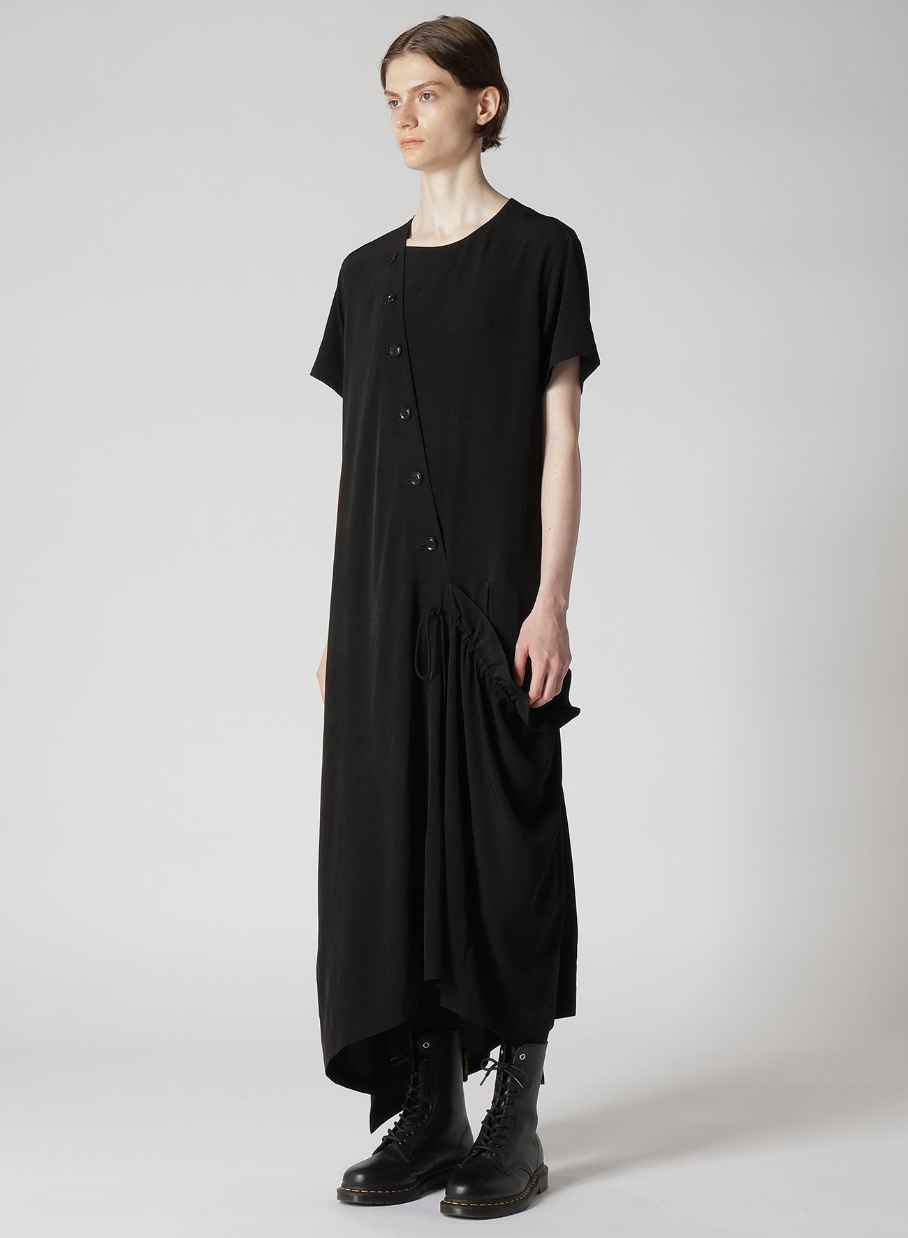 Elegant Crepe de Chine Half Sleeve Draped Dress for Women - Perfect for Cocktail Parties, Weddings & Evening Events