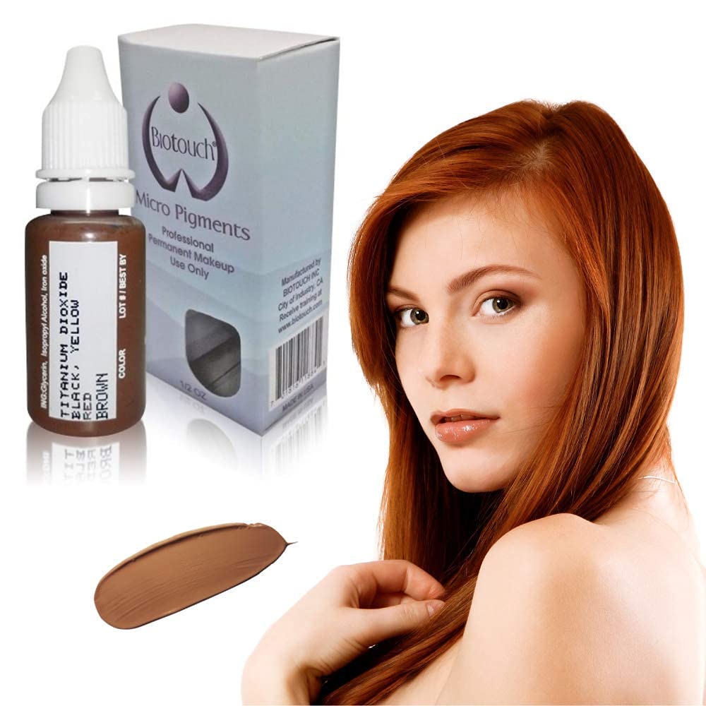 BIO TOUCH Microblading Pigments - 6 Bottles Professional Eyebrow Tattoo Ink Kit for Permanent Makeup | Salon & Home Use | Natural Looking Brows for Microblading, Ombre & Powder Brows
