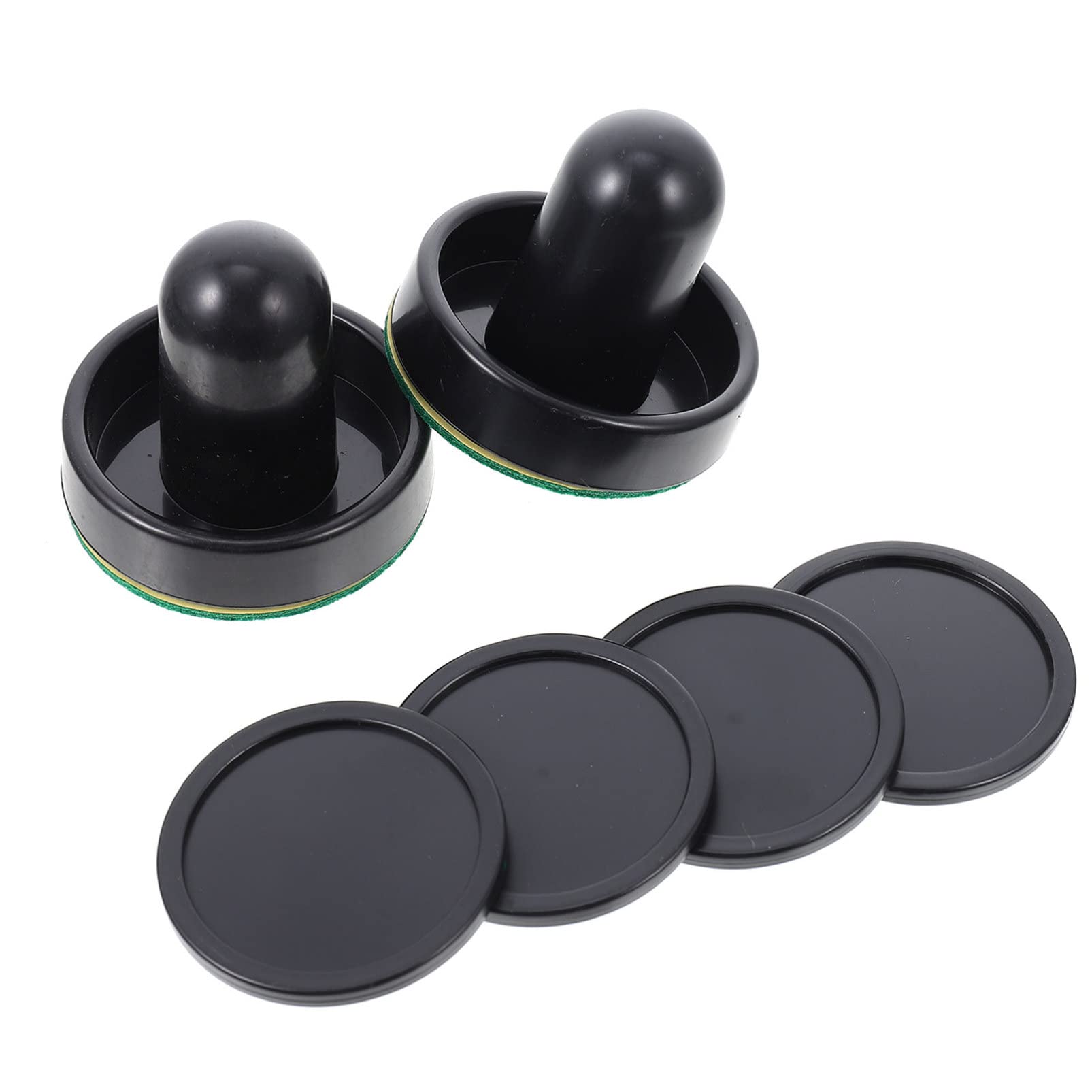 2 Sets Air Hockey Paddles & Pucks Replacement - Durable Pushers for Game Table Accessories - Perfect for Family Game Nights & Arcade Entertainment