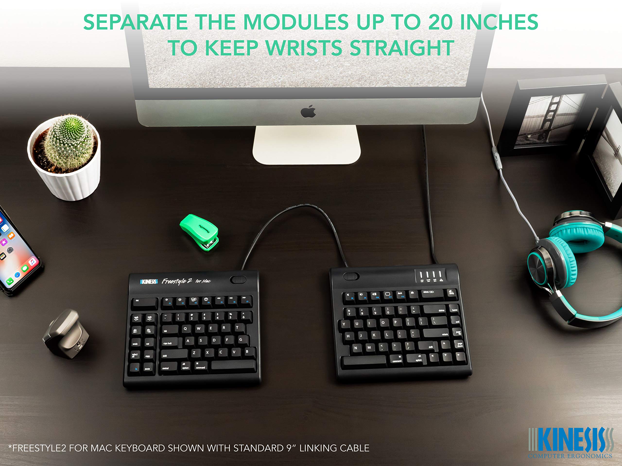 Kinesis Freestyle2 USB Ergonomic Split Keyboard for Mac - 20