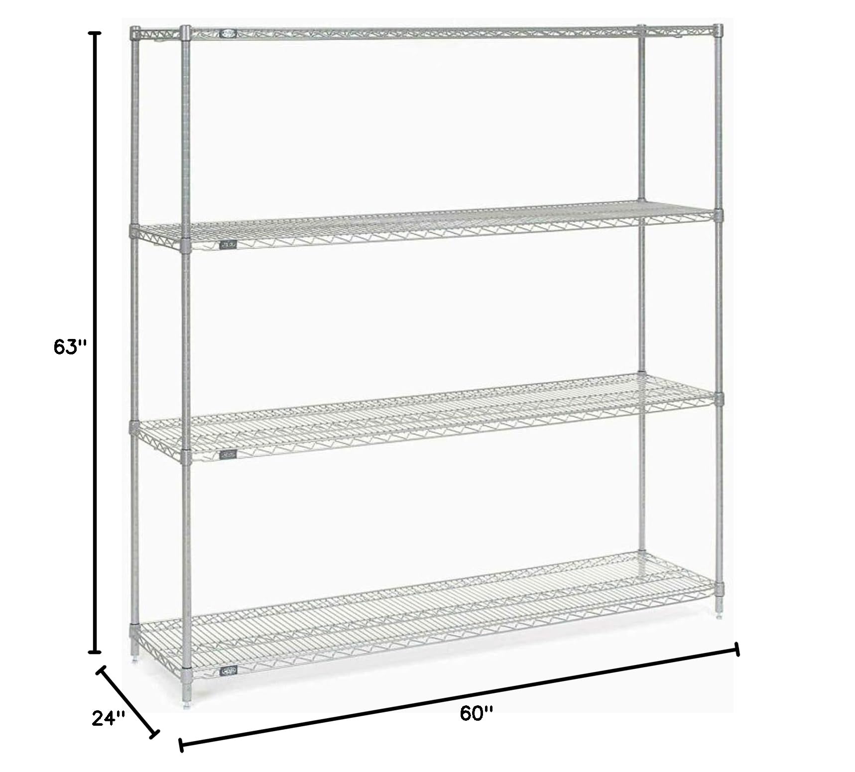 5-Tier Stainless Steel Wire Shelving Unit - 60