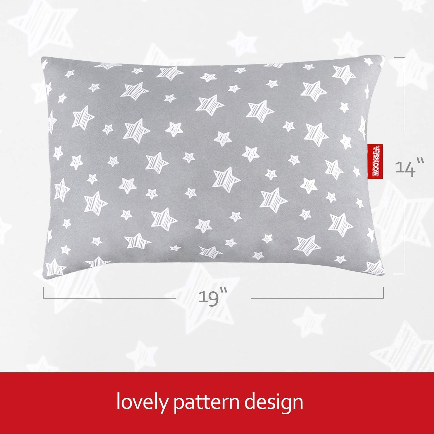 Hypoallergenic Ultra Soft Kids Pillow for Boys and Girls - 14x19 Inch Toddler Travel Pillow for Sleeping, Cots & Airplanes - Perfect for Nursery, Daycare and Road Trips