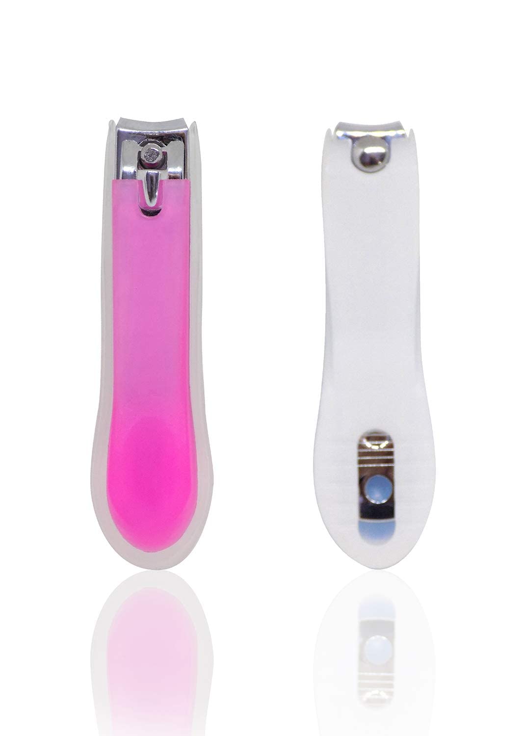 Ekan Set of 2 Nail Clippers for Men & Women - Stainless Steel Nail Trimmer with Nail File - Perfect for Travel, Home, and Salon Use