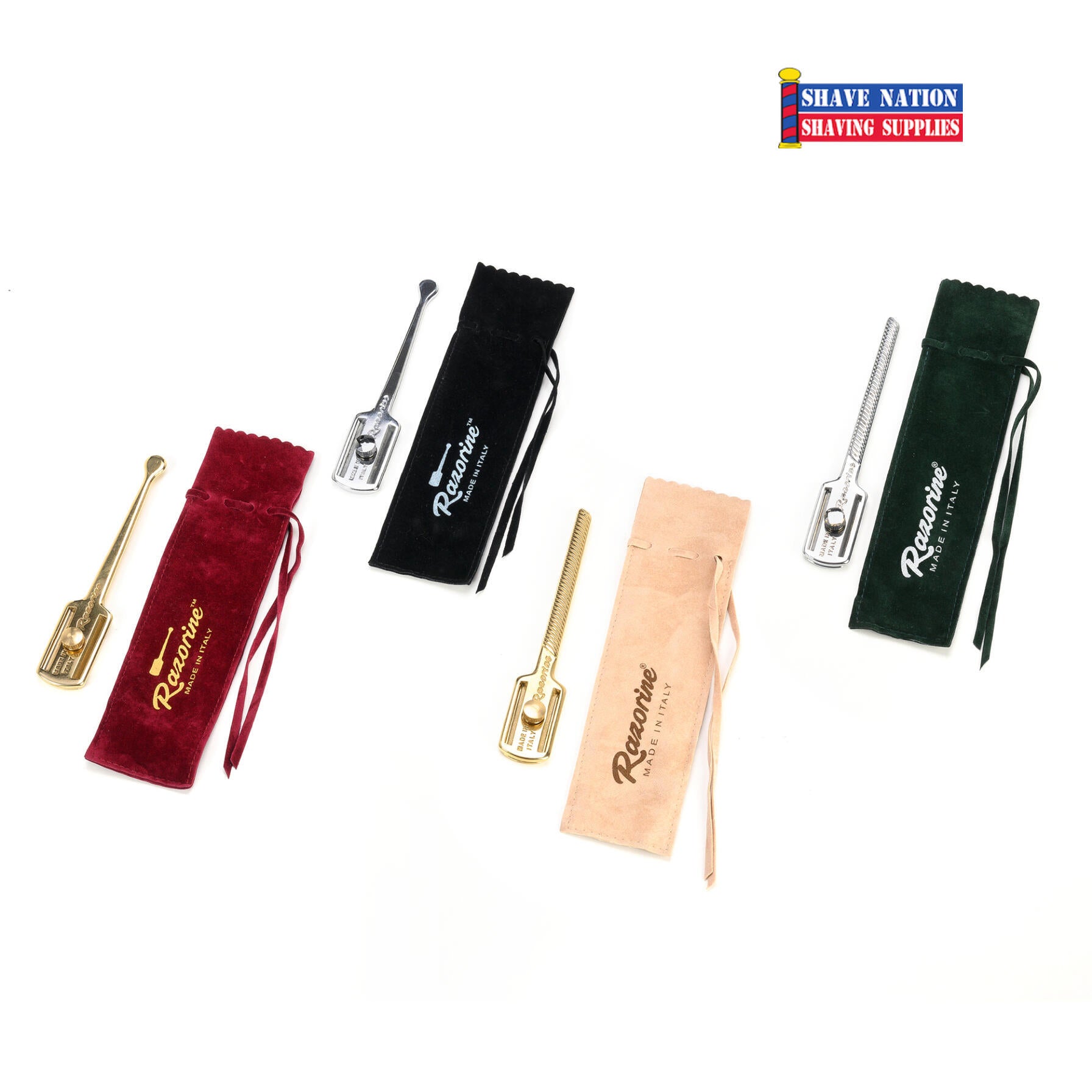 Professional Razorine Shavette Straight Edge Razor - Barber Quality Stainless Steel Shaving Knife for Men's Wet Shaving & Beard Grooming - Perfect for Home Use, Barbershops & Travel Shaving Kit