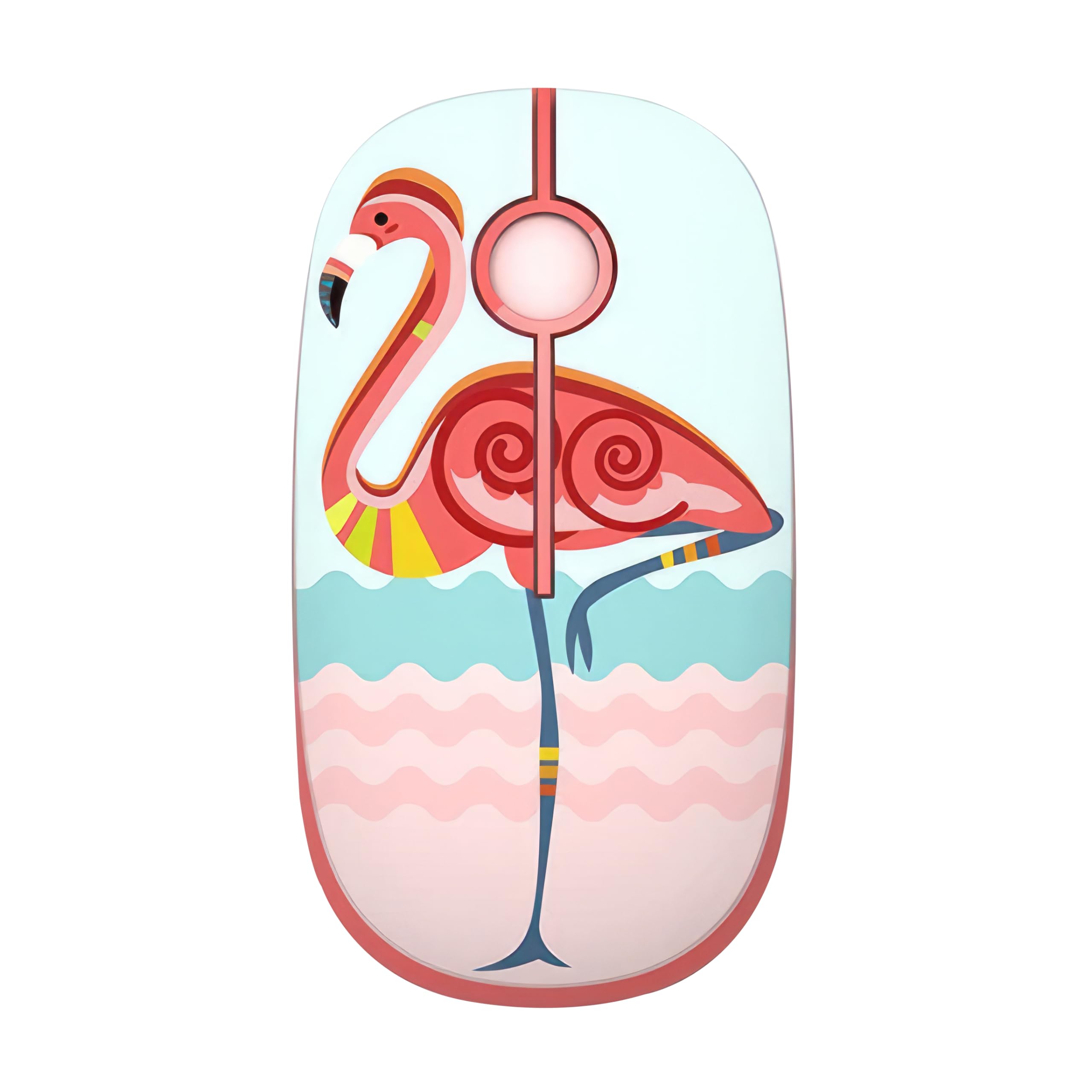 TELLUR Wireless Mouse with Nano USB 2.4G Receiver - Silent Click, 1600 DPI, 3 Buttons, Plug & Play - Slim Lightweight Ergonomic Design for Laptop, PC, Mac - Perfect for Office, Home & Travel (Flamingo Pink)