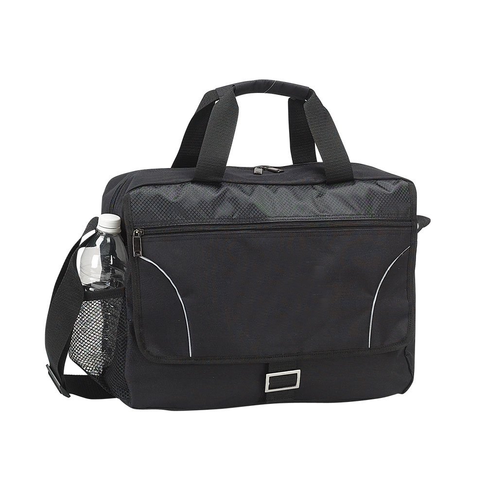 15.4 Inch College School Laptop Briefcase Bag - Black, Durable & Lightweight for Students & Professionals