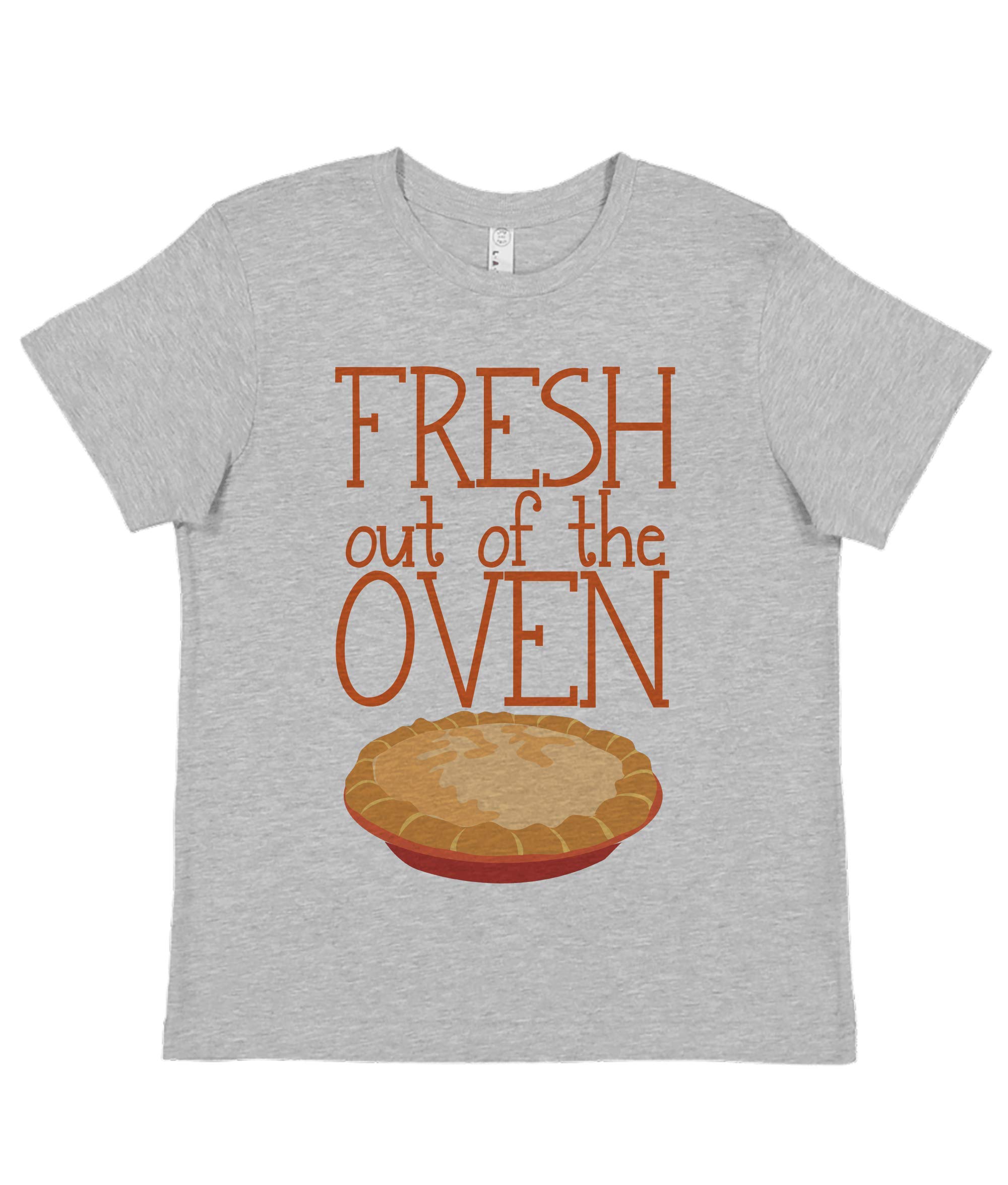 Baby's Fresh Out of The Oven Thanksgiving T-Shirt - Cute Grey Infant Bodysuit for Holiday Family Photos & Turkey Day Celebrations