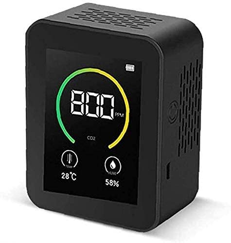 Samnuerly 3-in-1 Desktop Air Quality Monitor - CO2, Humidity & Temperature Detector with PPM Measurement (C/F Display) | Home, Office & Classroom Indoor Environment Monitoring