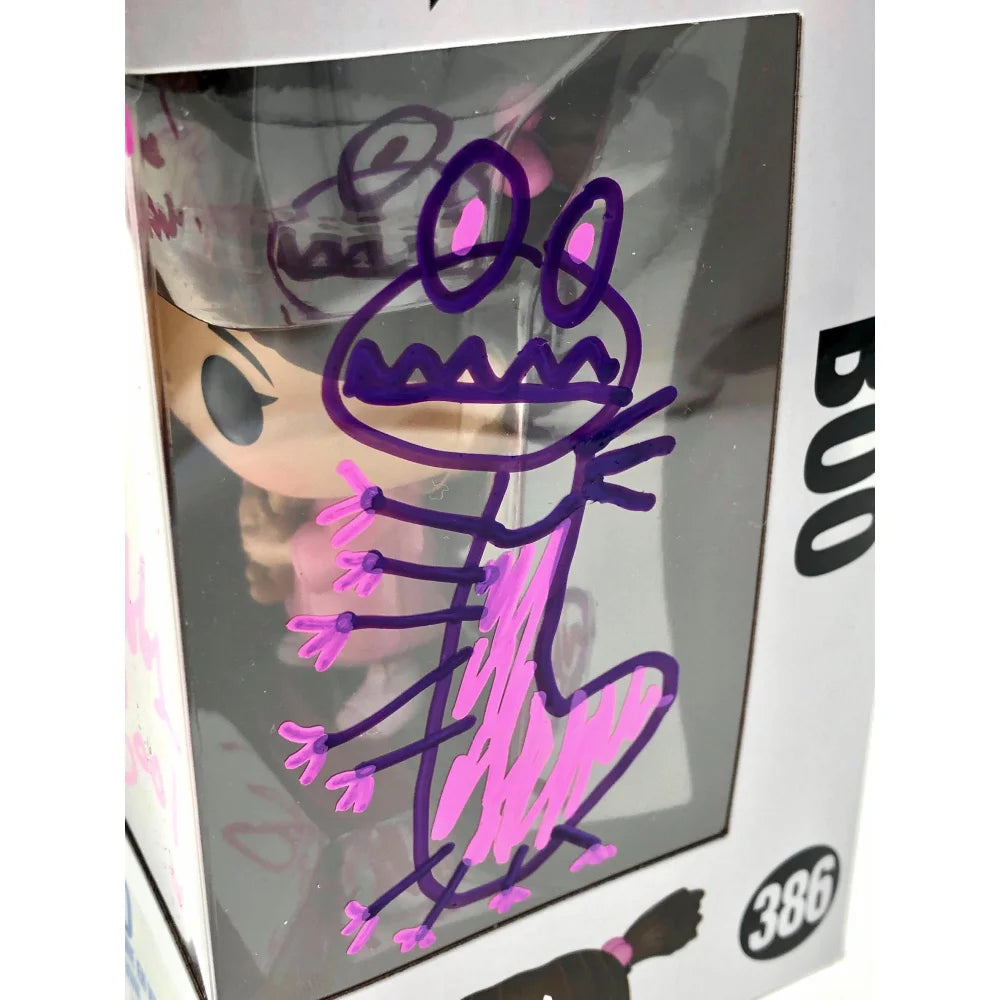 Mary Gibbs Signed Randall Sketch Boo Monsters Inc. Funko Pop Vinyl Figure with JSA COA - Mike Wazowski Purple Variant - Collectible for Disney Pixar Fans & Animation Memorabilia Enthusiasts