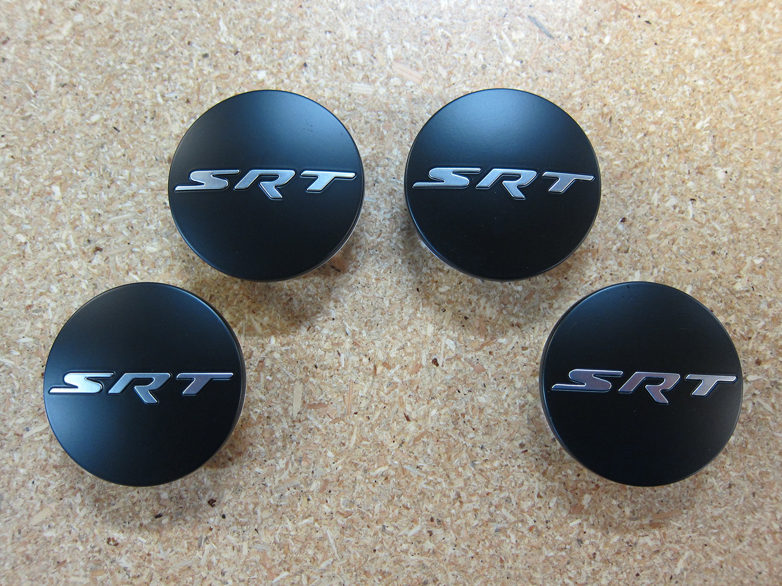 Mopar Dodge Challenger Charger Black SRT Wheel Center Cap Set of 4 OEM Replacement Parts - Perfect for Car Enthusiasts & Auto Restoration Projects