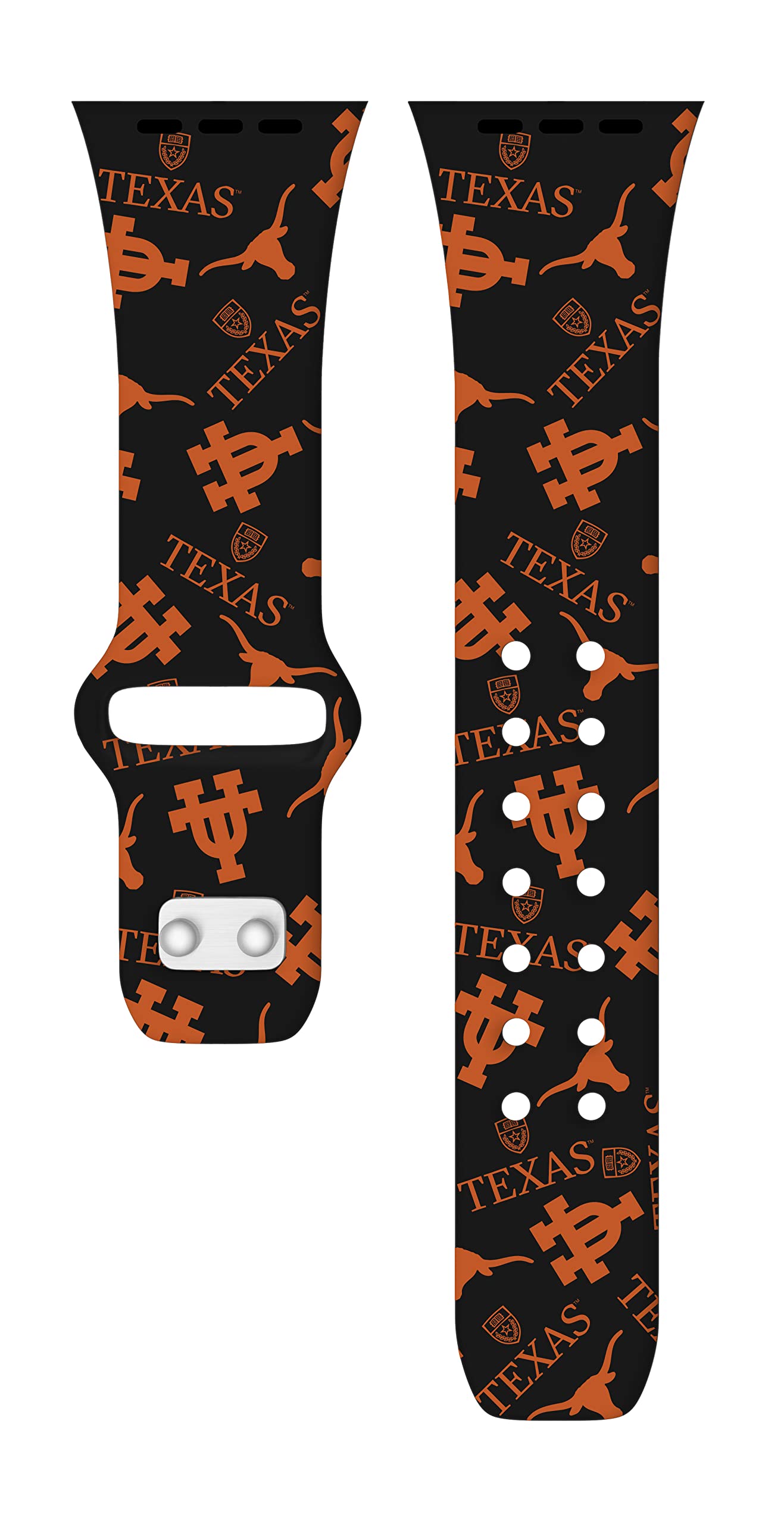 Texas Longhorns HD Watch Band for Apple Watch - Durable Silicone Strap, Compatible with All Apple Watch Models - Perfect for Sports, Workouts, and Everyday Wear