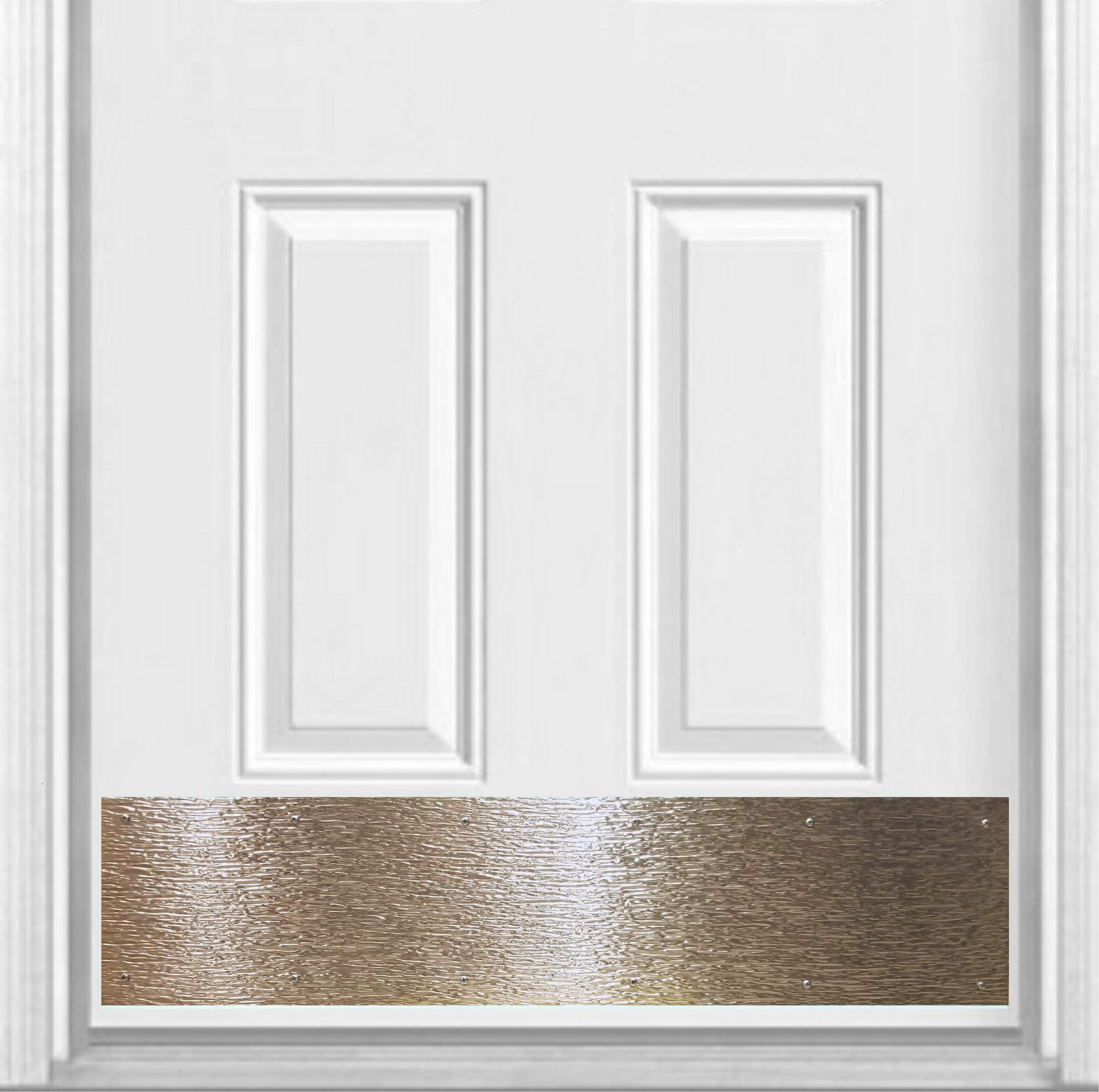 Stainless Steel Door Kick Plate with Artisan Embossed Patterns - 6