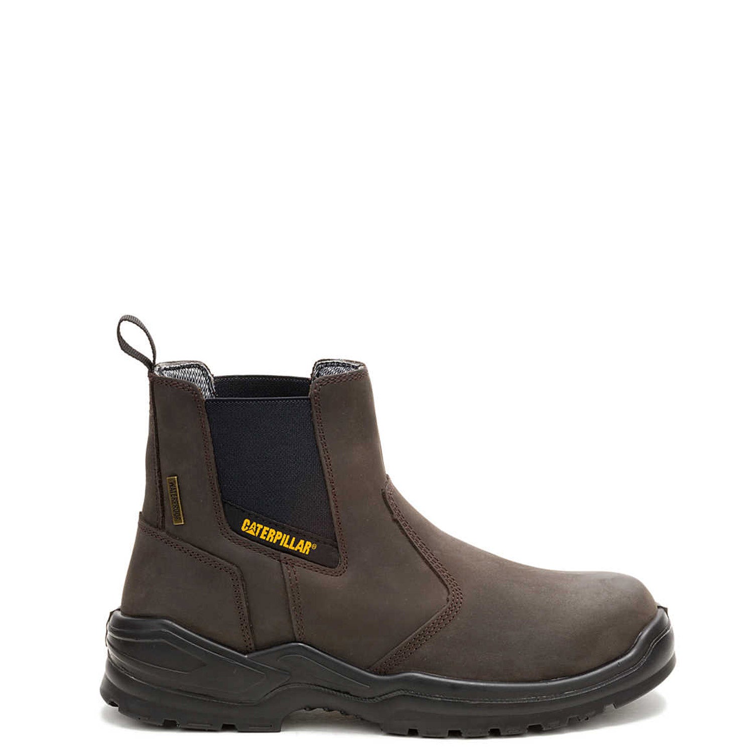 CAT Men's Striver 5 Waterproof Steel Toe Chelsea Work Boots - Slip Resistant Safety Shoes for Construction, Warehouse & Outdoor Jobs