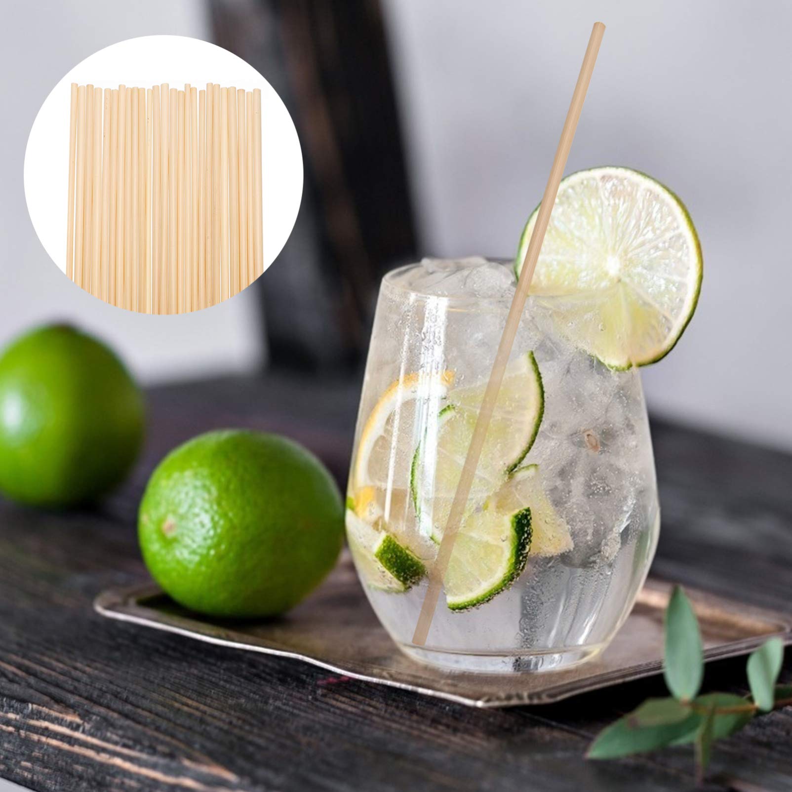 Garneck 100pcs Natural Drinking Straws - Reusable Juice & Beer Straws for Parties, Festivals & Home Use | Eco-Friendly, Safe & Practical Straw Supplies