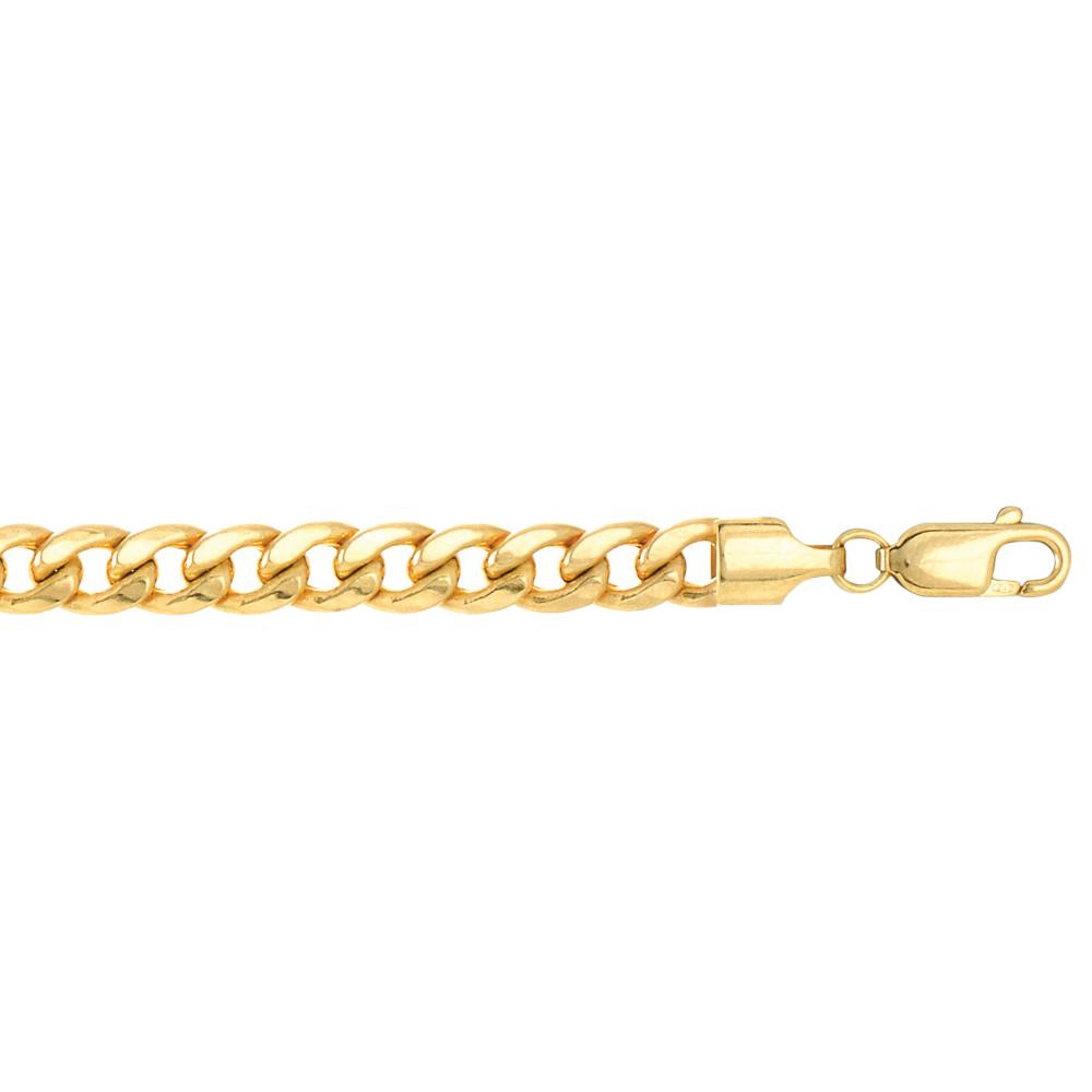 10K Gold 5.5mm Semi-Solid Miami Cuban Link Chain for Men - Durable Luxury Necklace for Everyday Wear & Special Occasions