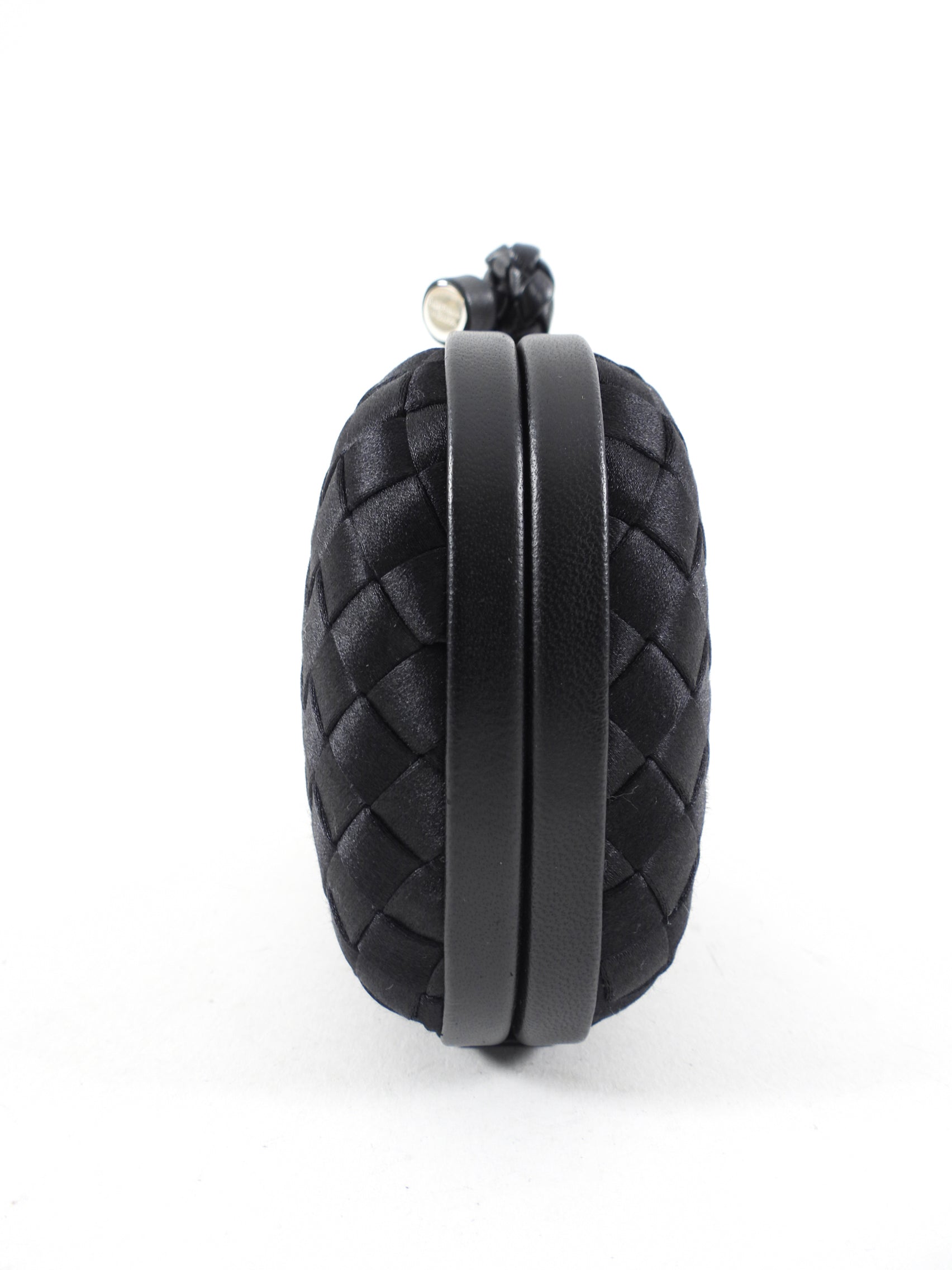 Bottega Veneta Small Black Knot Evening Clutch Bag for Women - Elegant Handbag for Parties, Weddings & Special Occasions