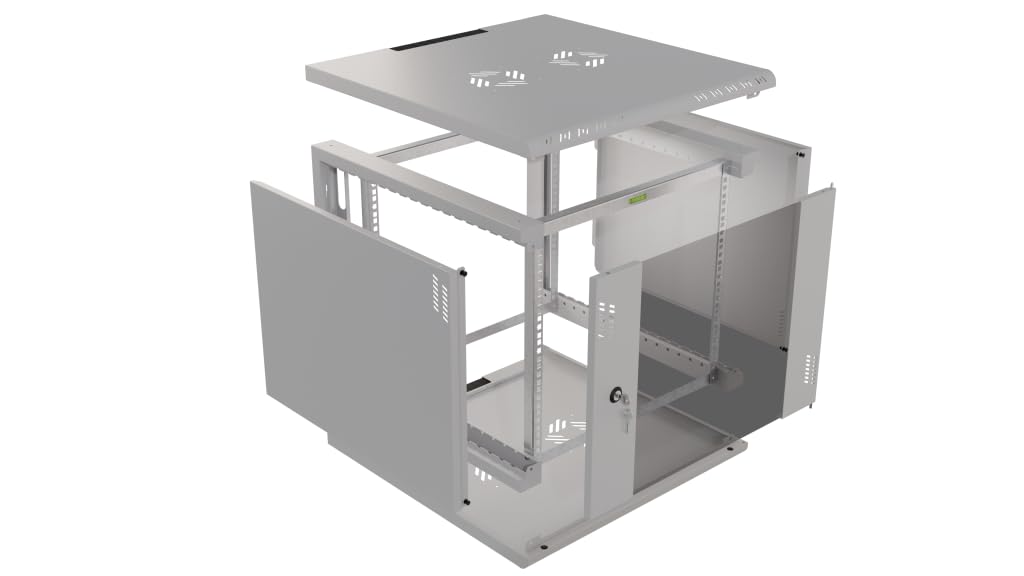 Stalflex 19 Inch 9U 600mm Heavy Duty Steel Server Rack & Network Cabinet - Compatible with Rack Shelf & Rails - Ideal for Data Centers, IT Rooms & Network Equipment Storage