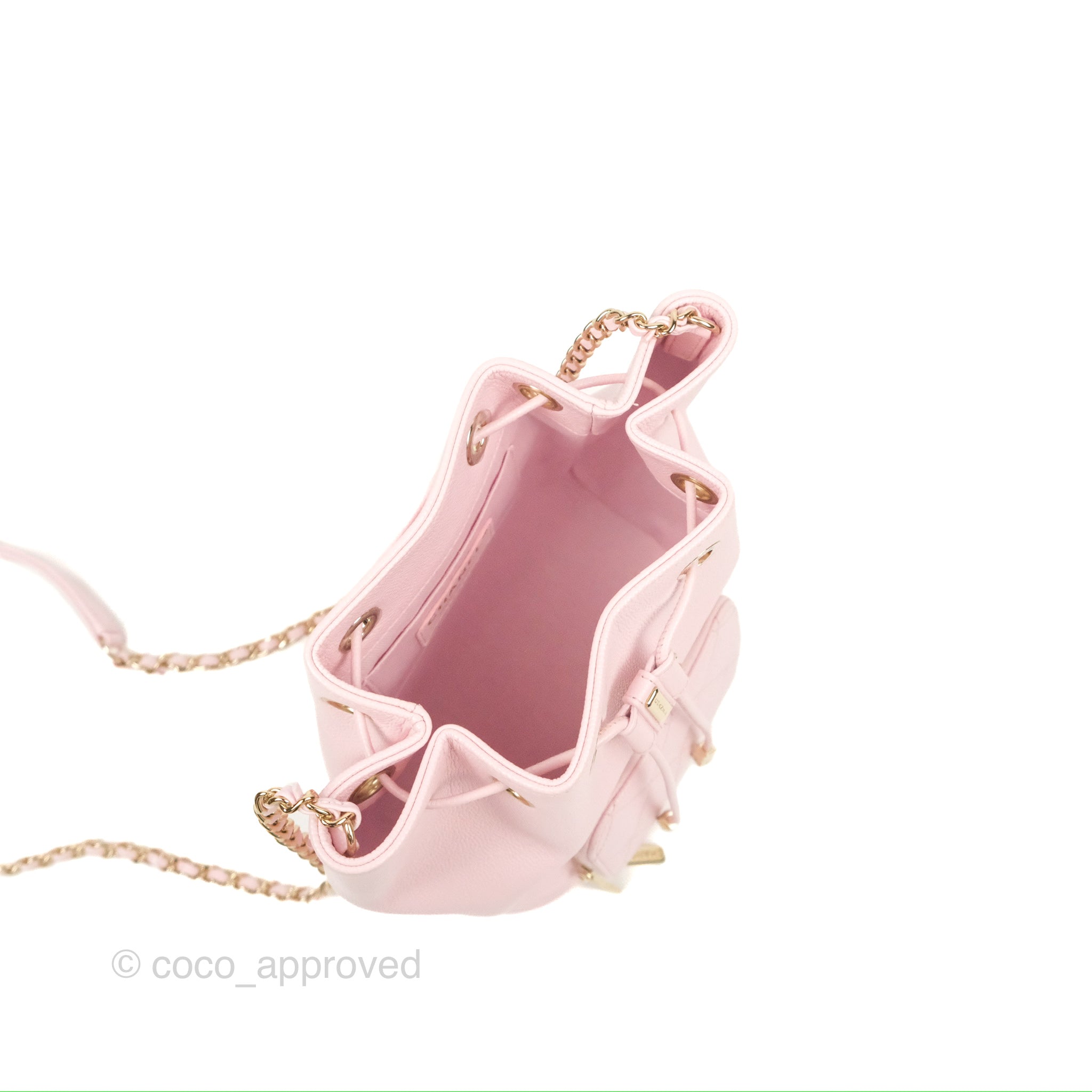 Chanel Business Affinity Drawstring Bucket Bag in Light Pink Caviar Leather with Gold Hardware - Perfect for Work, Travel & Everyday Luxury