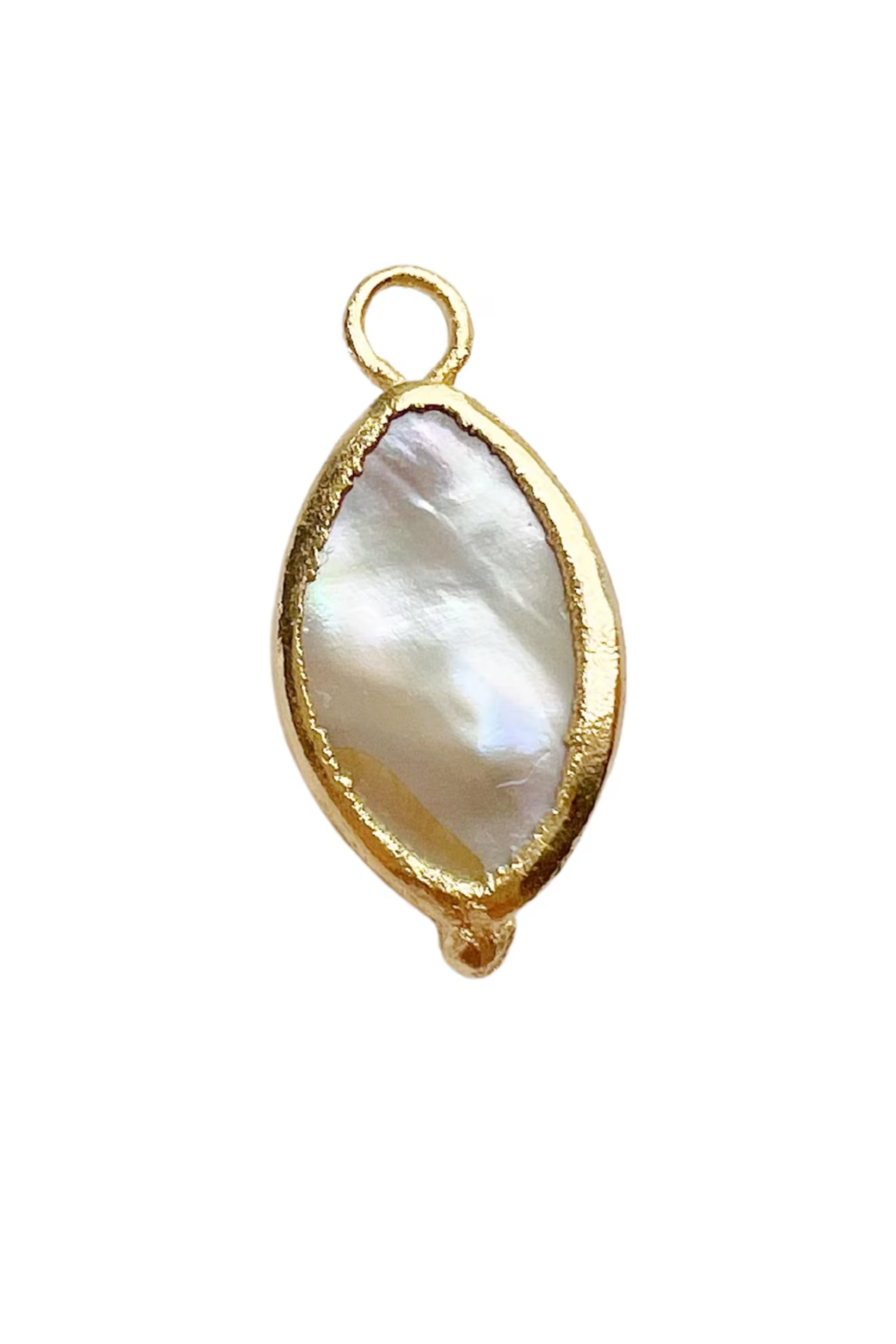 Elegant Marquise Mother of Pearl Charm Pendant - Perfect for Necklaces, Bracelets & Jewelry Making - Ideal for Weddings, Gifts & Special Occasions