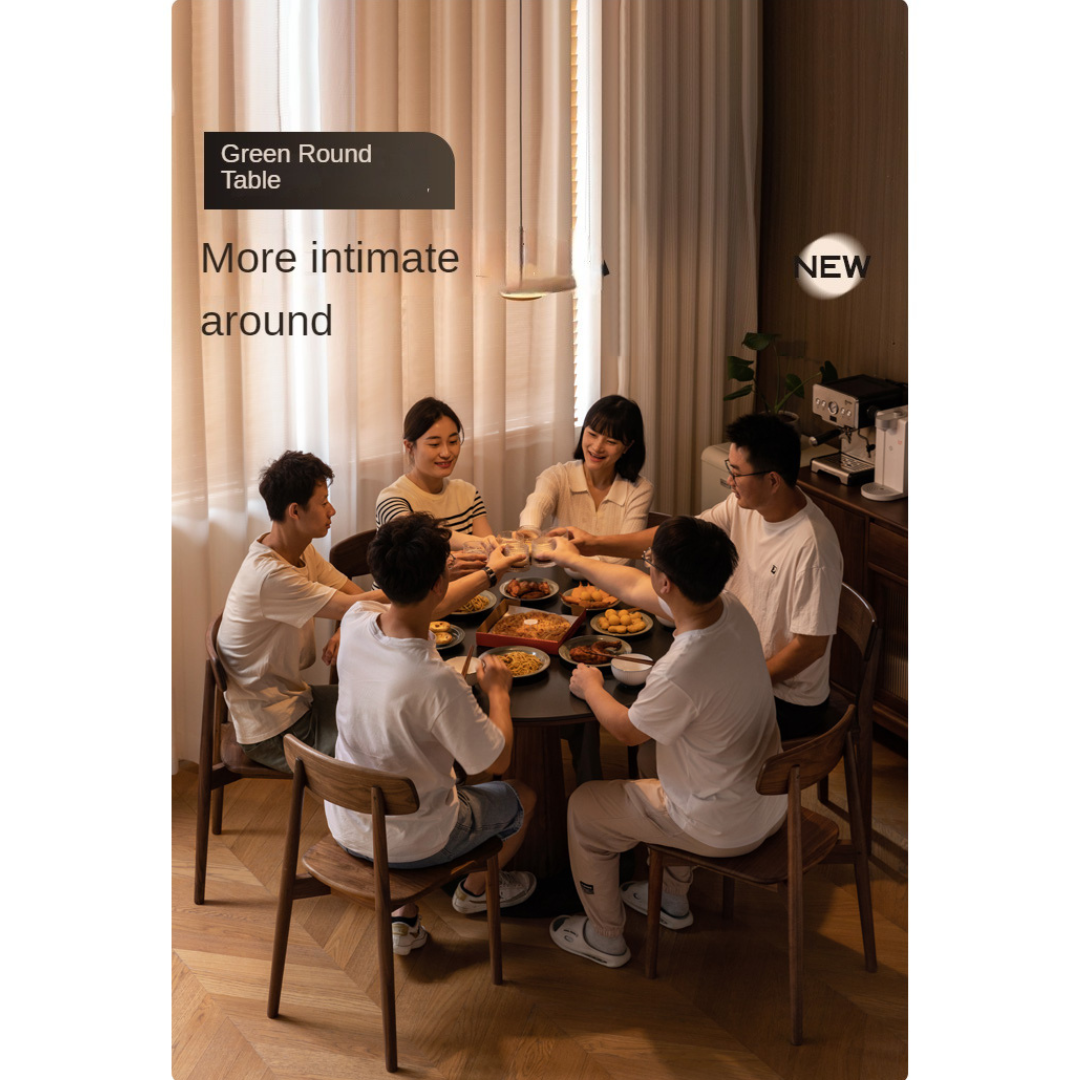 Premium Black Walnut Solid Wood Round Dining Table - 42 Inch Natural Wood Kitchen Table for 4-6 People - Perfect for Dining Rooms, Kitchens, and Open Concept Living Spaces