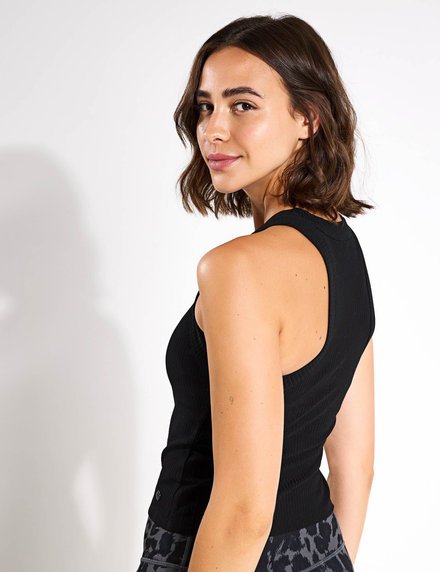 Women's Harmony Ribbed Tank Top - Black | Soft Stretchy Fit for Yoga, Gym & Casual Wear