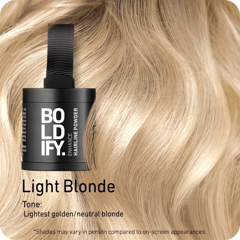 Boldify Hairline Powder for Thinning Hair - Instant Root Touch Up & Hair Thickening Fibers - Natural Looking Coverage for Men & Women - Perfect for Daily Use & Special Occasions