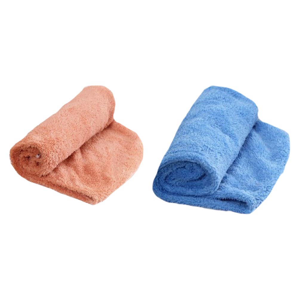 2 Pack Microfiber Hair Drying Cap & Towel Set - Super Absorbent Quick Dry Hair Wrap for Women & Kids - Perfect for Shower, Swimming, Hijab & Salon Use