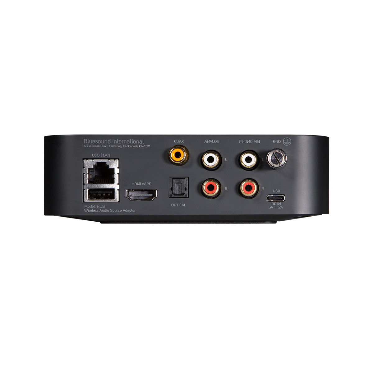 Bluesound HUB Wireless Audio Adapter & Network Preamp - High-Quality Streaming for Home Theater & Multi-Room Audio Systems
