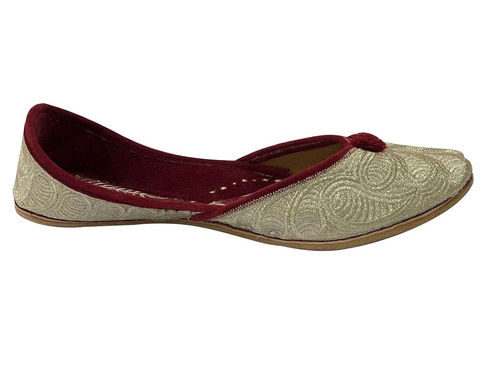 Handmade Indian Beaded Jutti Flats for Women | Traditional Ethnic Bohemian Sandals | Perfect for Festivals, Weddings & Cultural Events