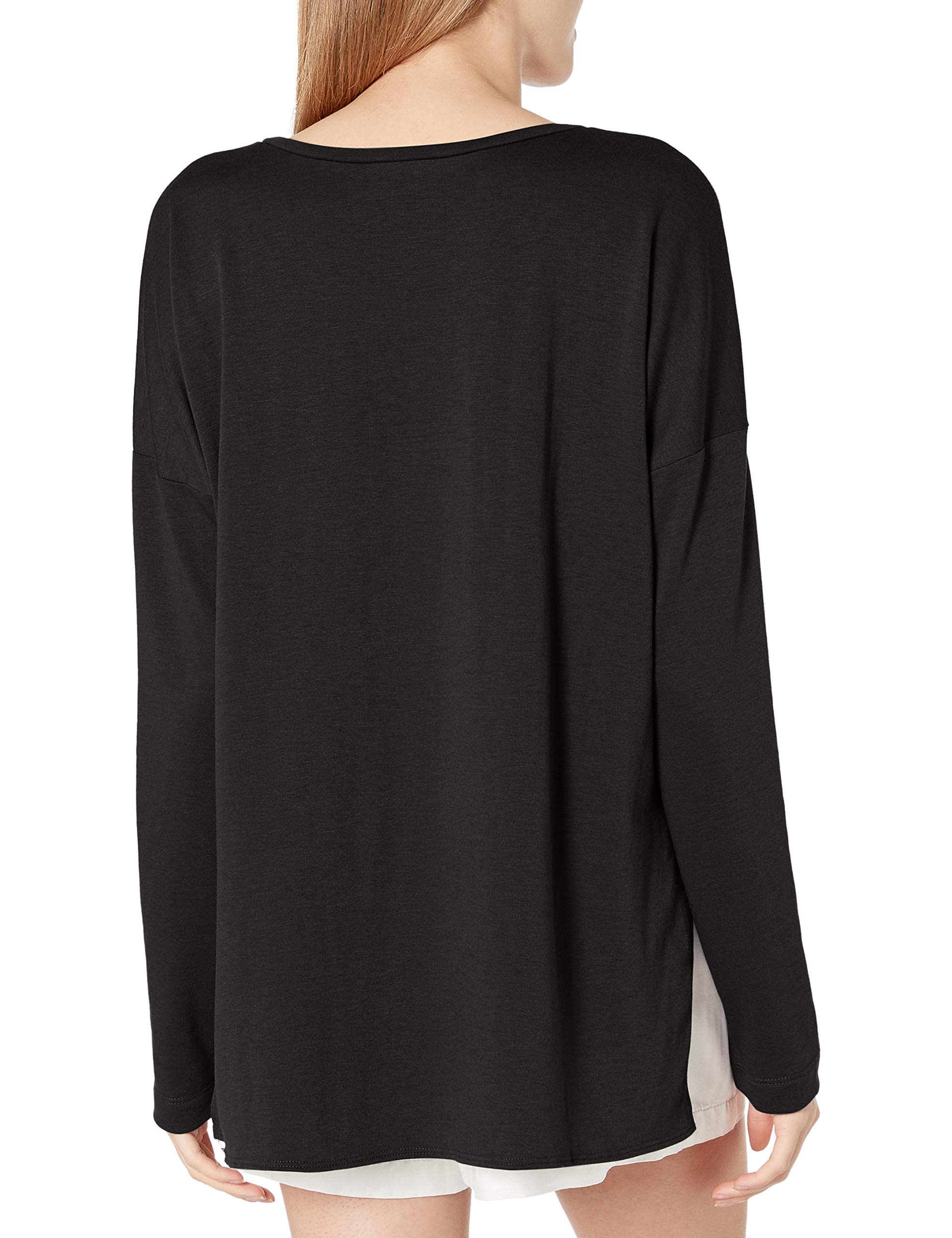 Natori Women's Baby French Terry Top - Soft Casual Short Sleeve Shirt for Lounge, Sleep & Everyday Wear