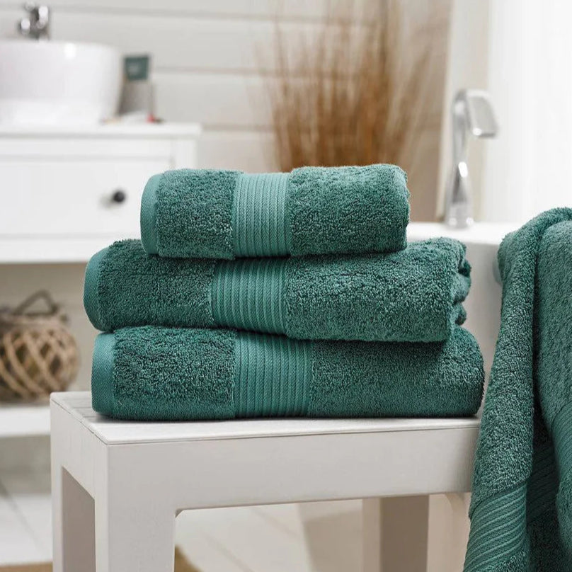 Premium Pima Cotton Bath Towel Set - 650 GSM Ultra Soft & Absorbent - Eco-Friendly Sea Grass Color - Perfect for Spa, Bathroom & Beach Use