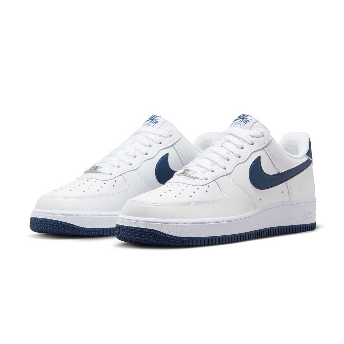 Nike Air Force 1 '07 Sneakers - White & Midnight Navy Colorway | Men's/Women's Basketball Shoes for Casual Wear & Street Style