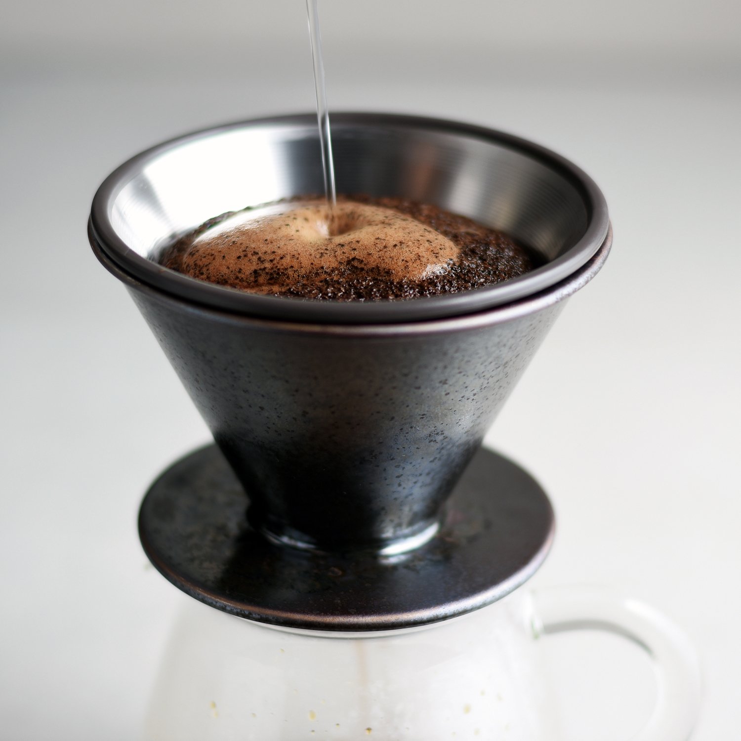 KINTO SCS-S01 27523 Black Hand Drip Coffee Brewer - 4 Cup Capacity, Dishwasher Safe for Easy Cleaning | Perfect for Home, Office & Specialty Coffee Brewing