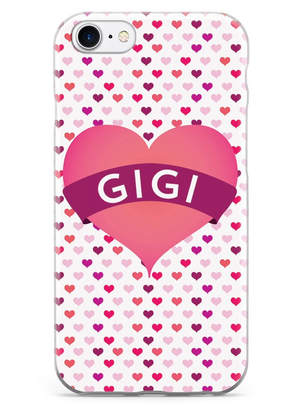 3D Textured Protective Phone Case for Apple iPhone 8 - Inspired Cases with Gigi Heart Design - Perfect Gift for Grandma | Durable Cover for Everyday Use, Travel & Special Occasions