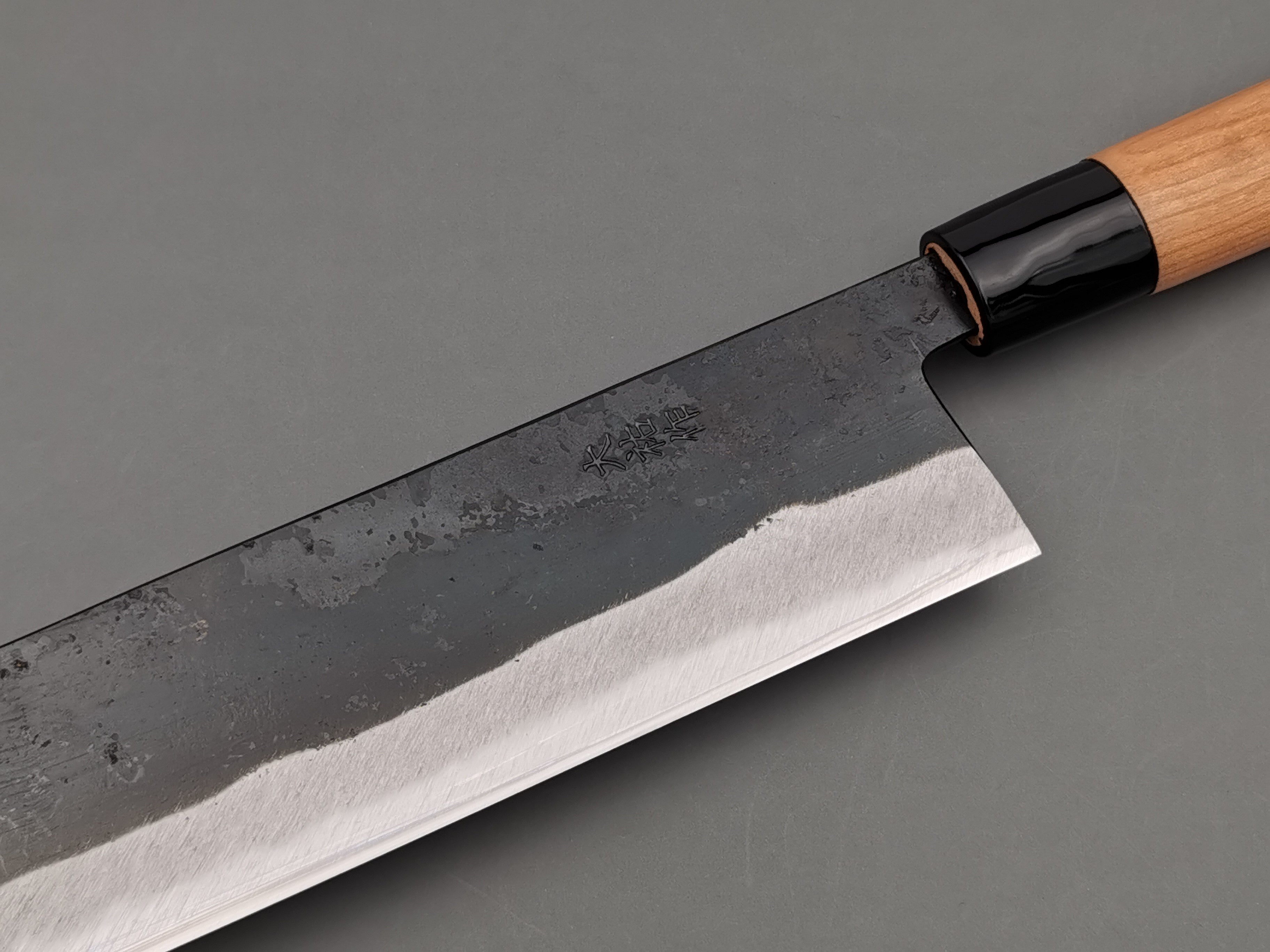 Premium Japanese Nakiri Knife - Daisuke Nishida White #1 Kurouchi Finish - Perfect for Sushi, Vegetables & Precision Cutting