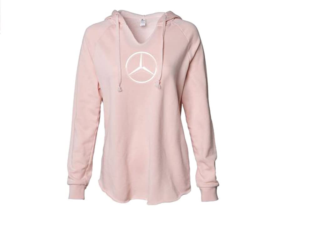 Mercedes Benz Women's Soft Fleece Cotton Hoodie Sweatshirt Pullover - Pink Blush Star Design | Casual Wear, Street Style, Gift for Benz Fans