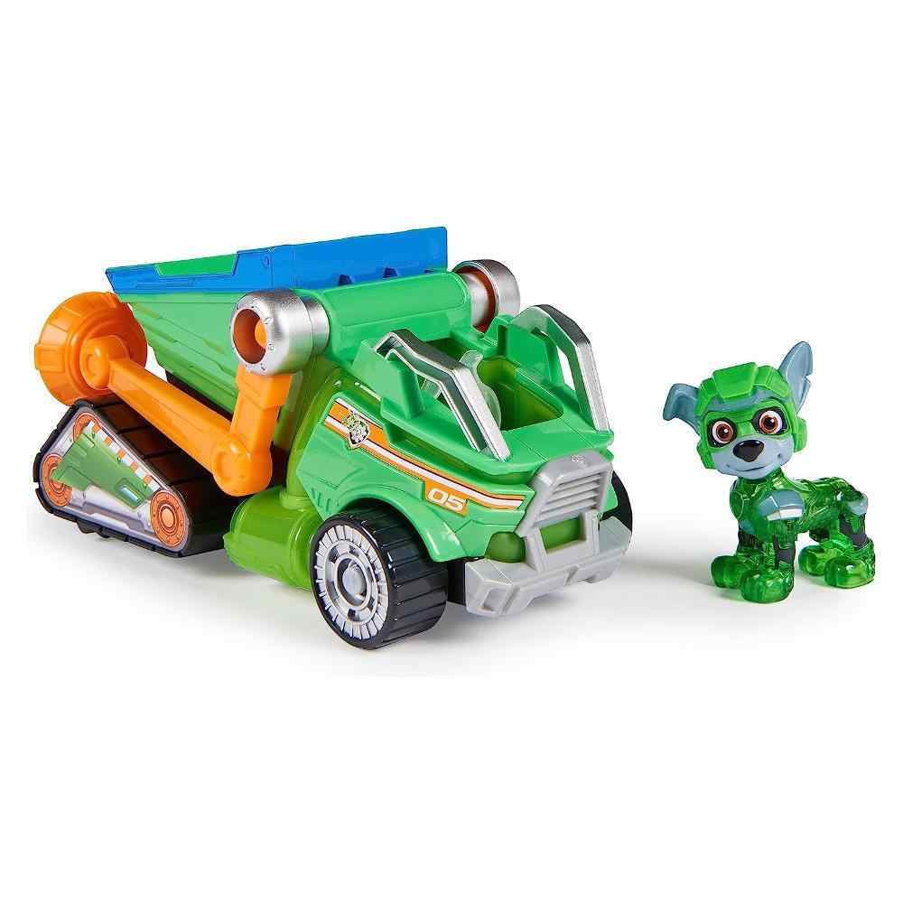 Paw Patrol The Mighty Movie Rocky Recycle Truck Toy - Official Kids Recycling Truck with Lights & Sounds - Perfect for Birthday Gifts & Pretend Play