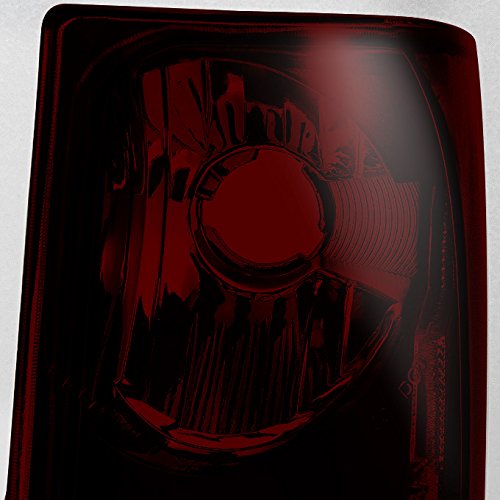 AKKON Black Headlights & Dark Red Tail Lights Replacement Set for Chevy Colorado & GMC Canyon - Complete Left & Right Pair - Upgrade Your Truck's Style & Night Visibility (Perfect for Off-Roading, Night Driving & Custom Builds)