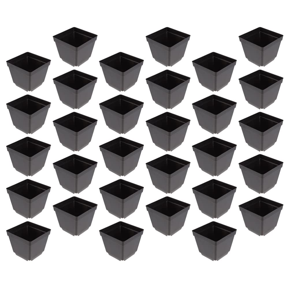 30Pcs Square Greenhouse Plant Nursery Pots - Plastic Seedling Starter Pots for Flowers, Succulents, Bonsai & Garden Planting | Perfect for Indoor/Outdoor Gardening & DIY Plant Propagation