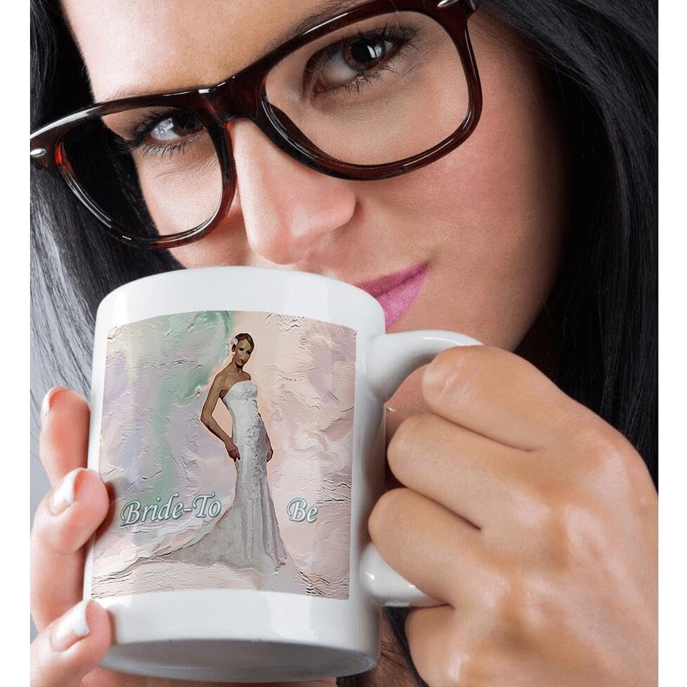 3D Rose Bride To Be Coffee Mug - 11 oz Ceramic Wedding Gift for Brides, Bridal Shower Party Favors - Perfect for Coffee, Tea & Hot Drinks at Home or Office