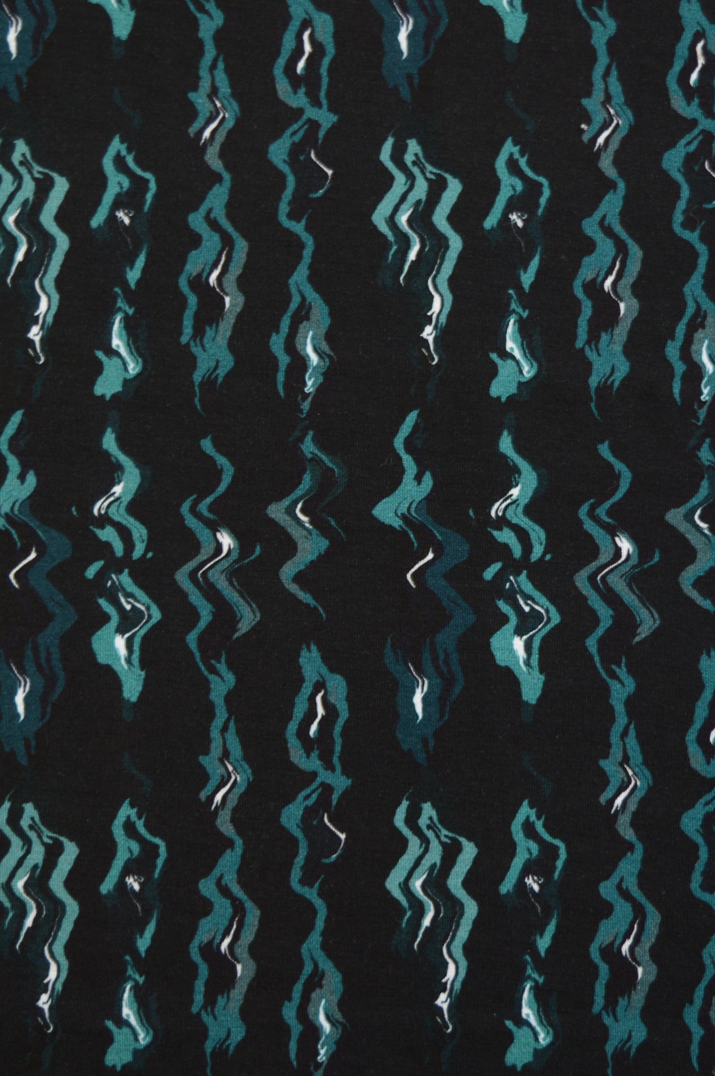 Jazz Tank Top - Teal Abstract Print Bamboo Fabric - Women's Casual Wear for Summer, Beach, and Music Festivals