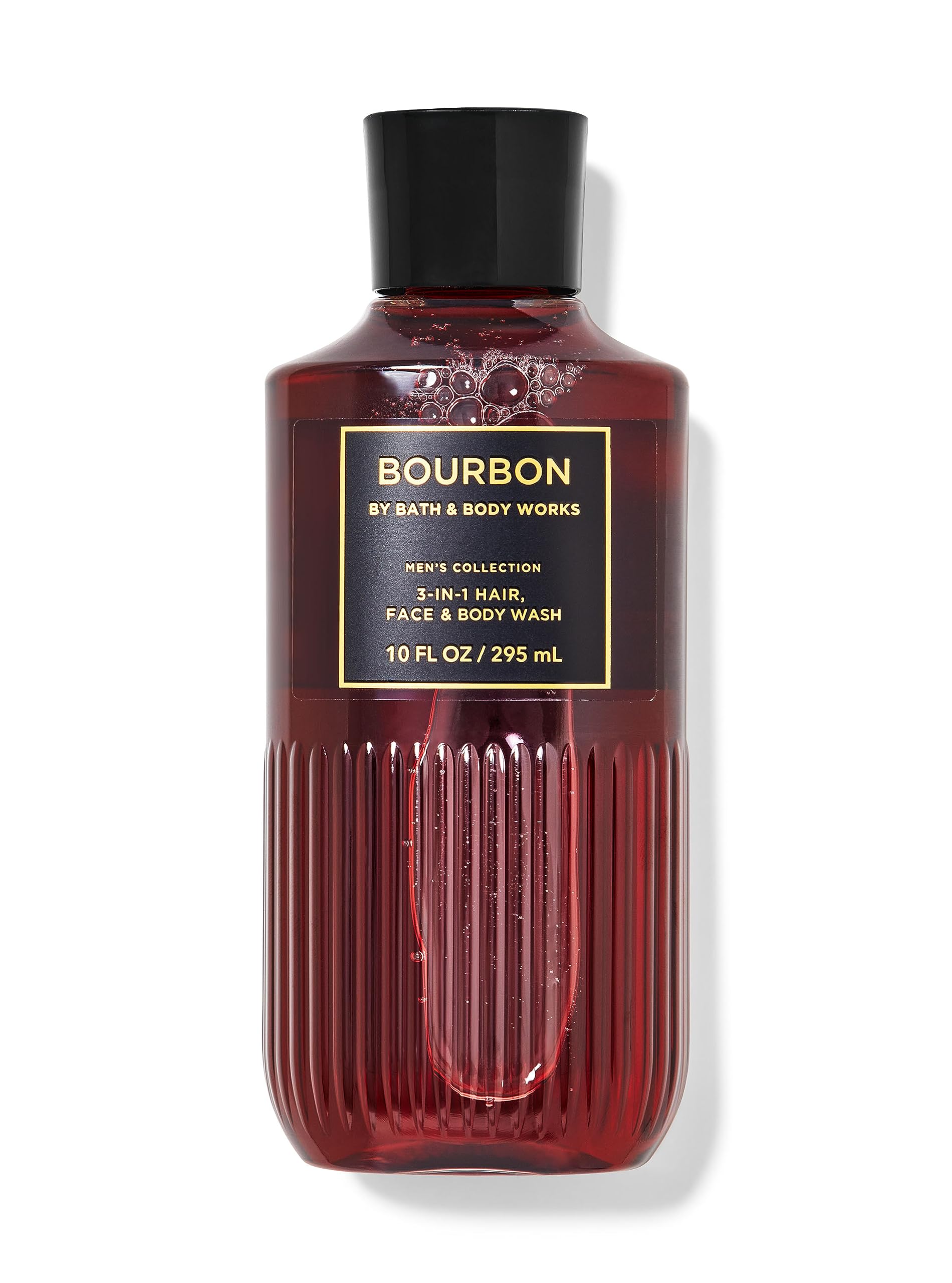 Bourbon 3-in-1 Hair Face & Body Wash for Men by Bath & Body Works - 10oz/295ml Moisturizing Shower Gel - Perfect for Gym, Travel & Daily Use